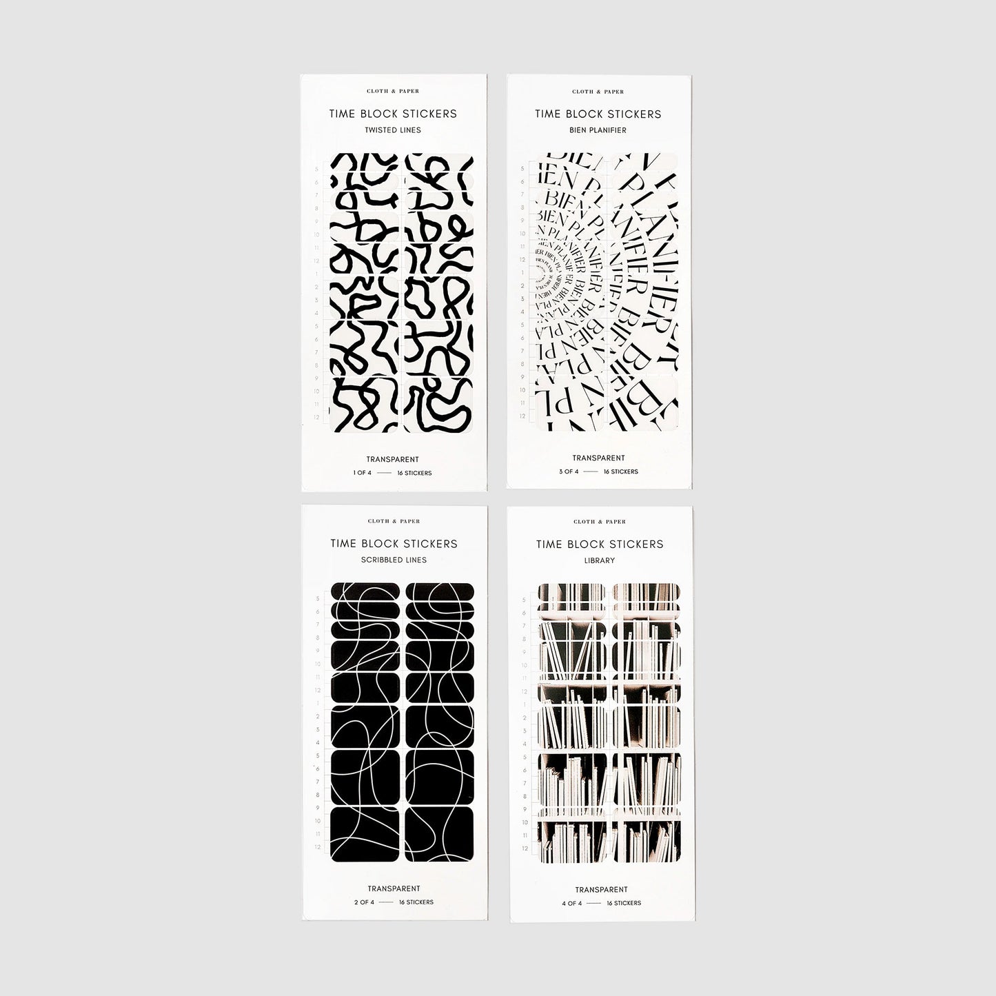 Time Block Sticker Set