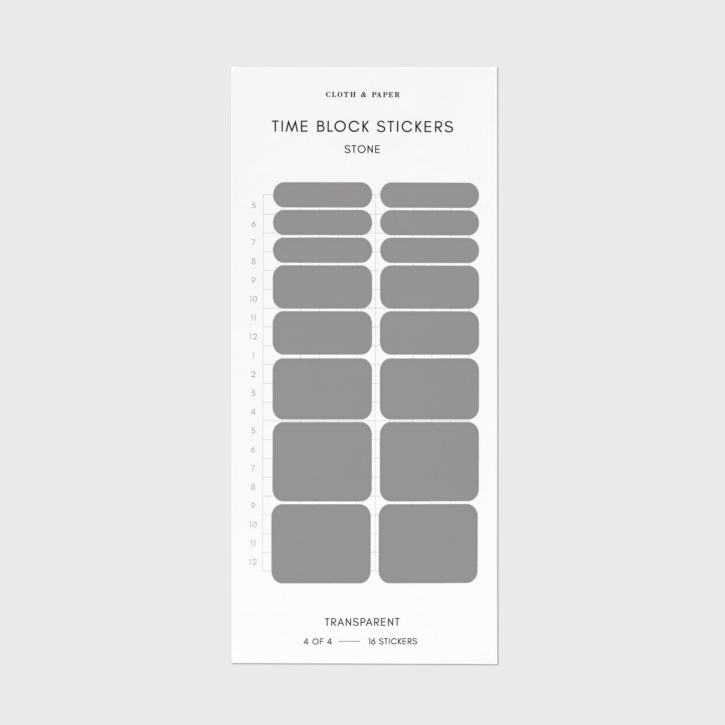 Time Block Sticker Set