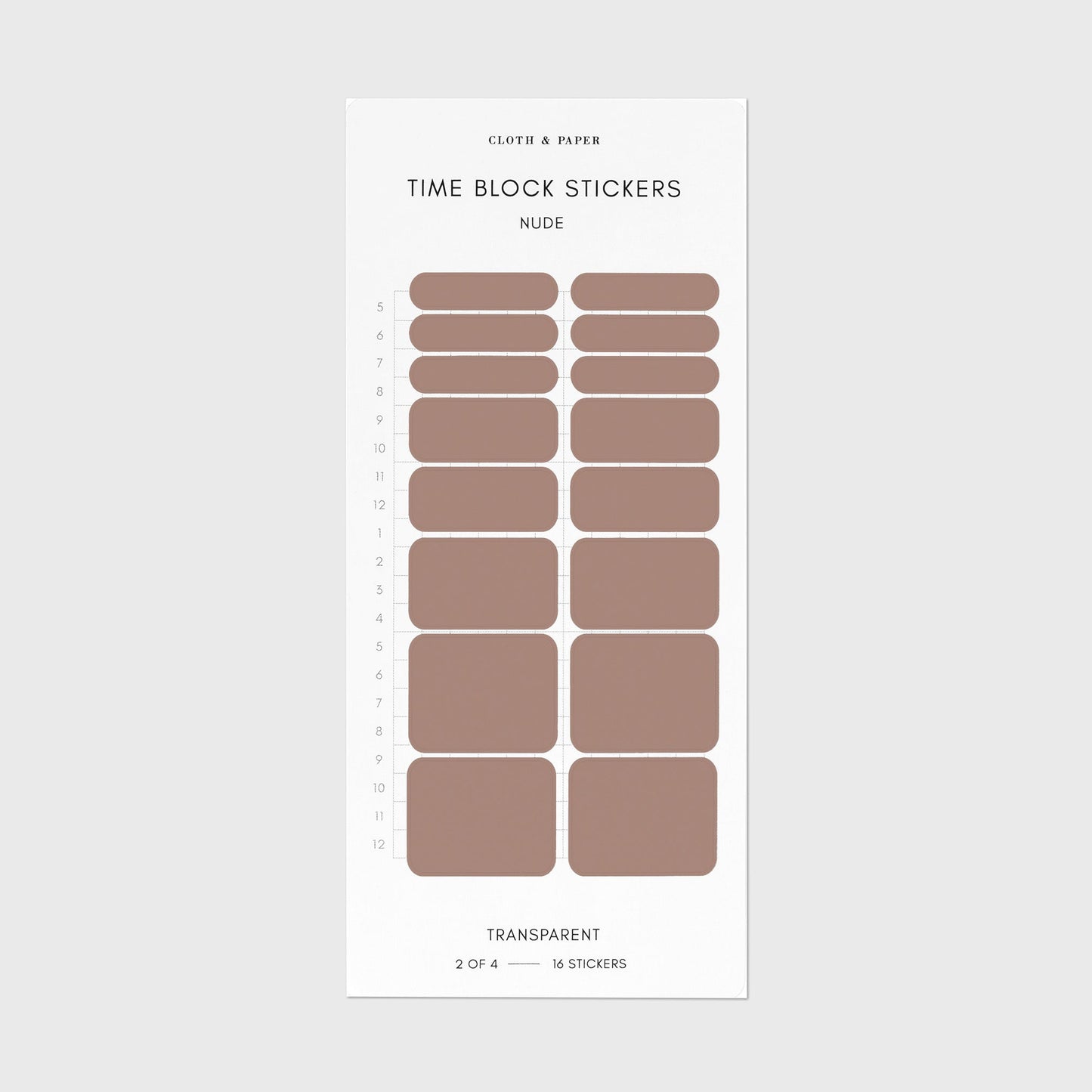 Time Block Sticker Set