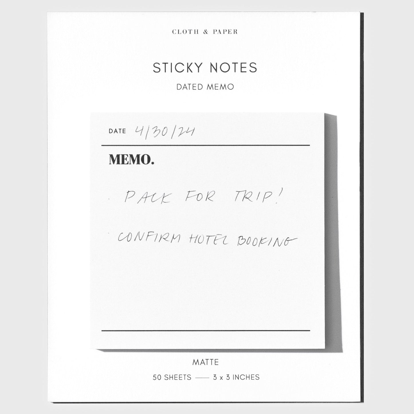 Dated Memo Sticky Notes