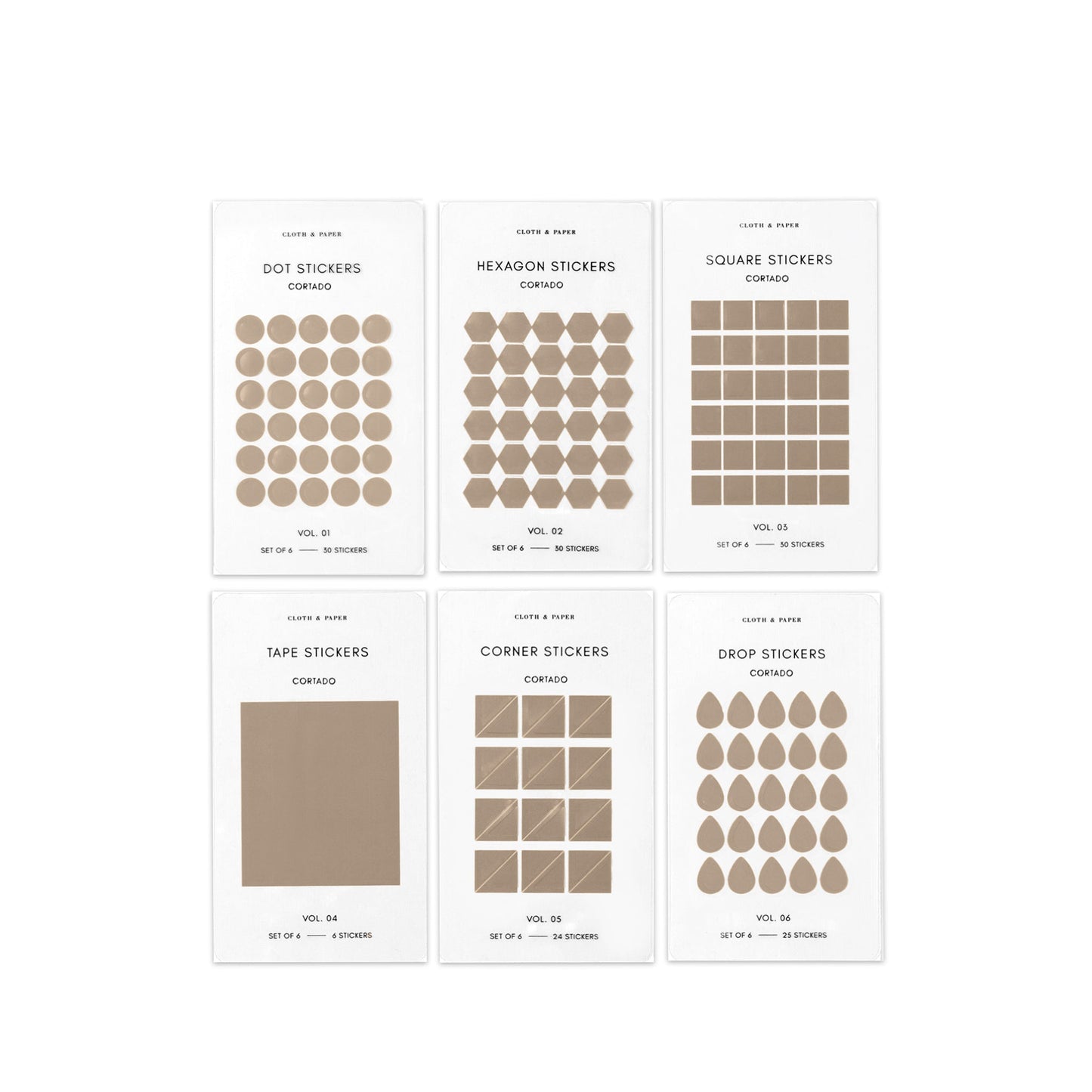 Mini Shape Sticker Set | Transparent