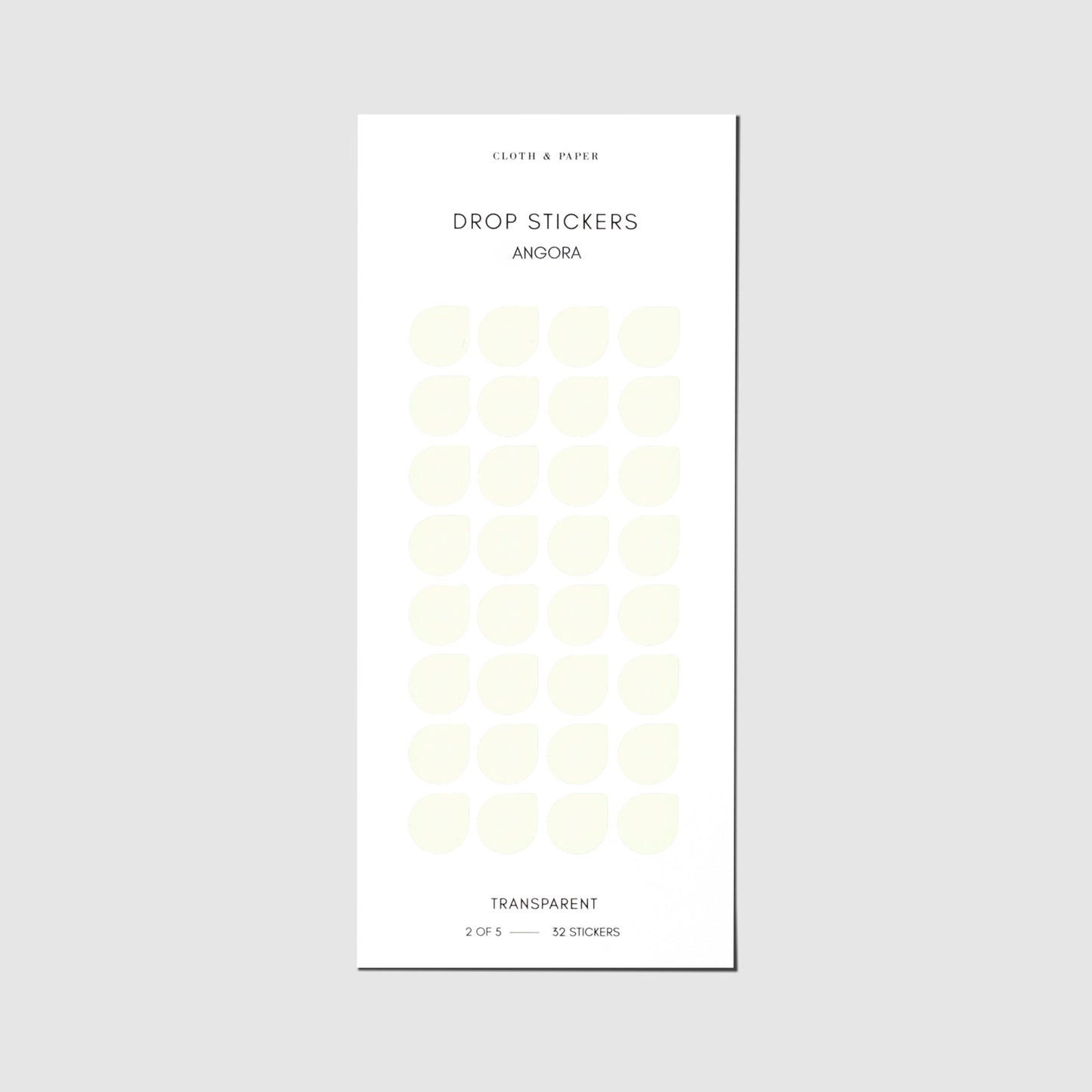 Sticker Set | Transparent | Drops