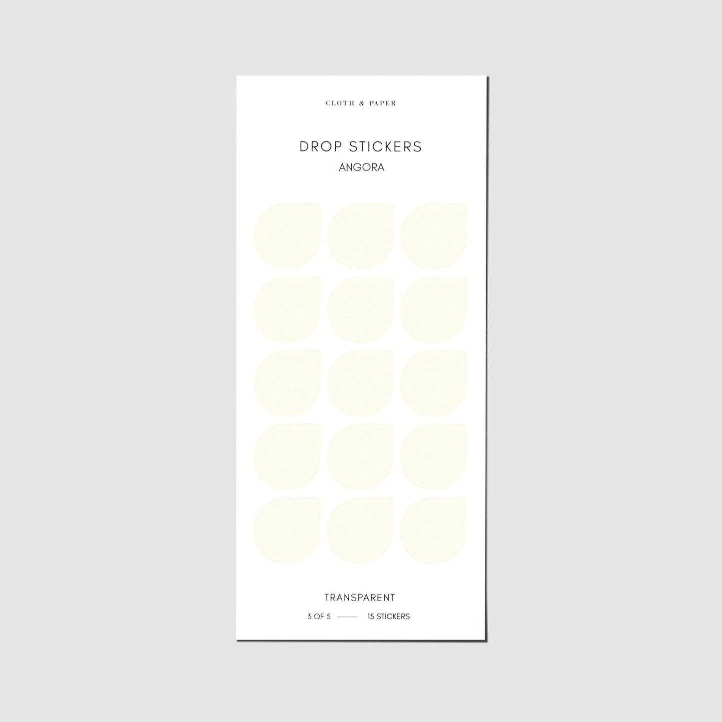 Sticker Set | Transparent | Drops