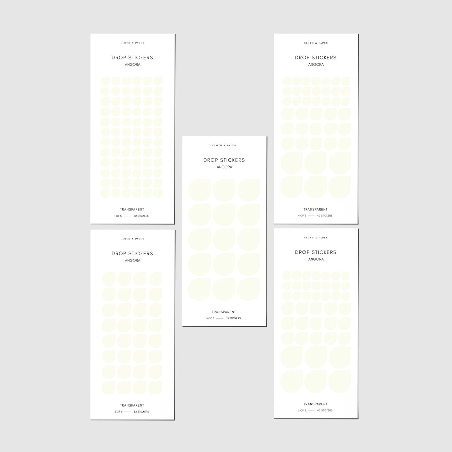 Sticker Set | Transparent | Drops