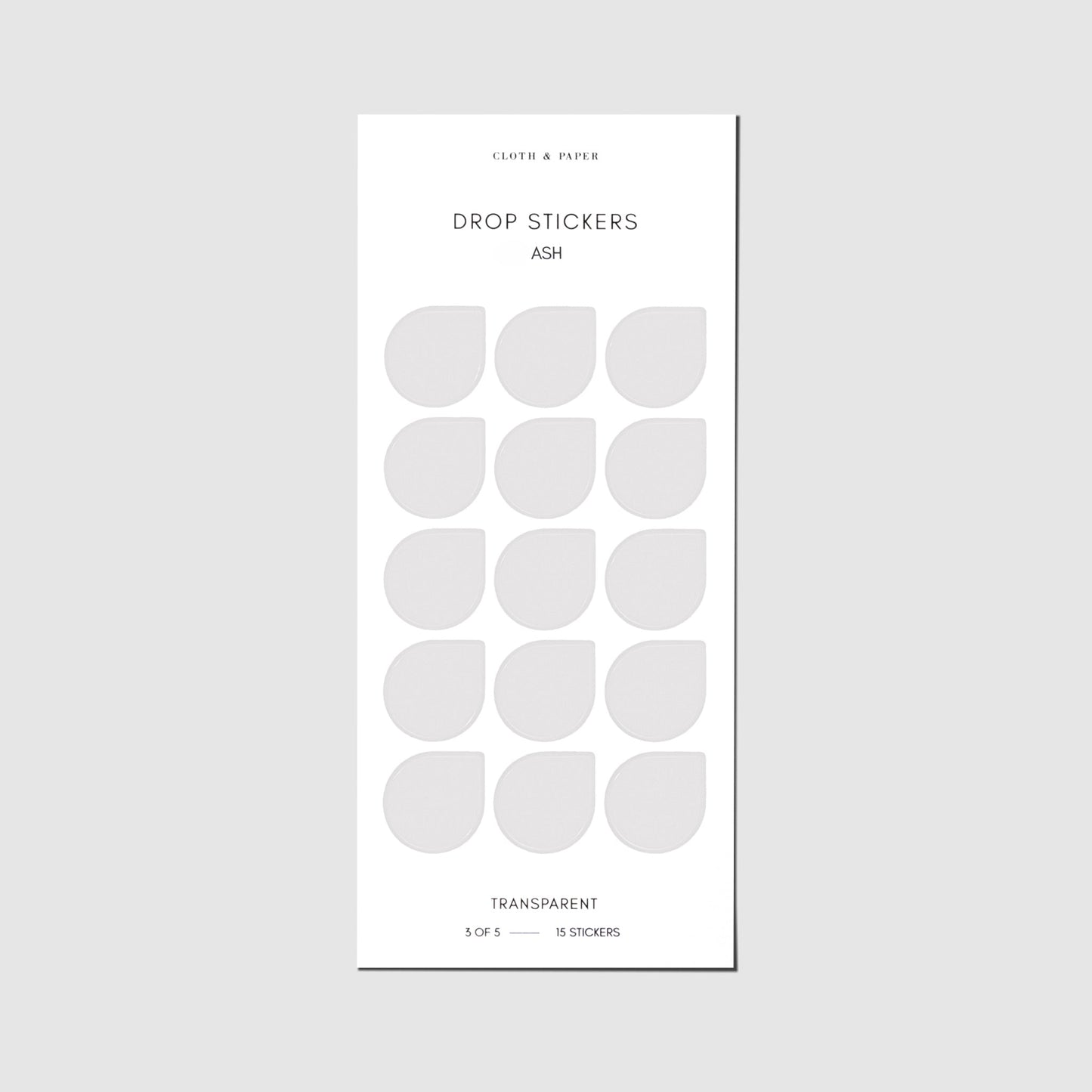 Sticker Set | Transparent | Drops