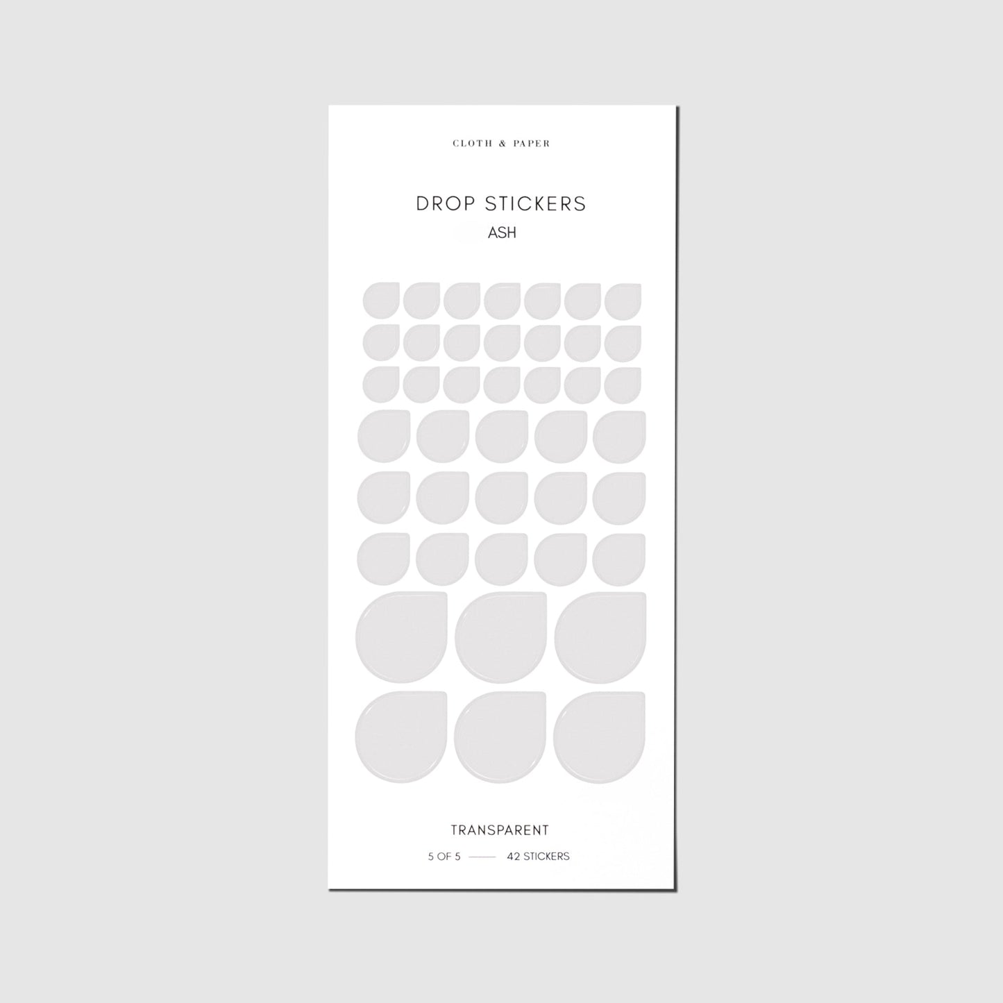 Sticker Set | Transparent | Drops