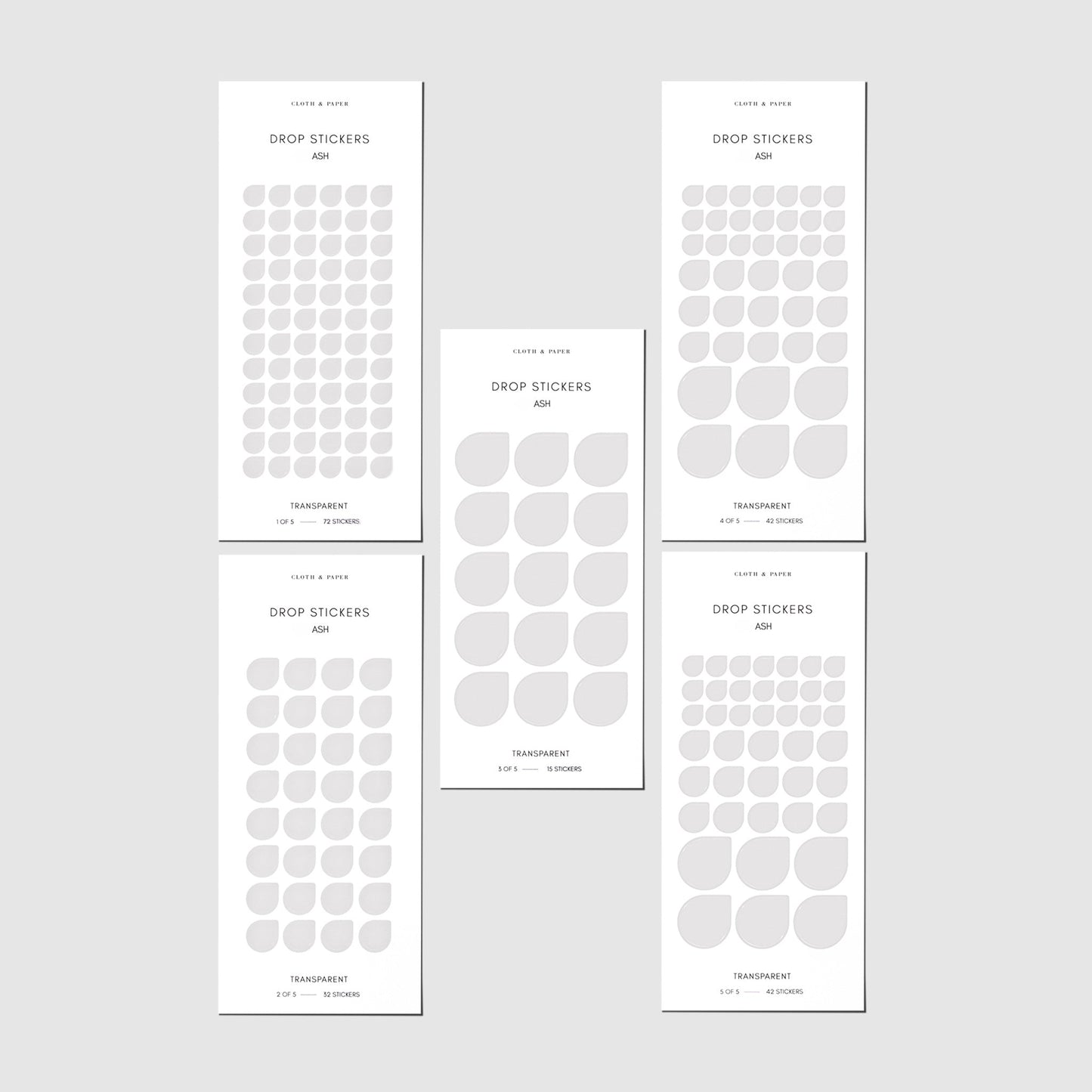 Sticker Set | Transparent | Drops
