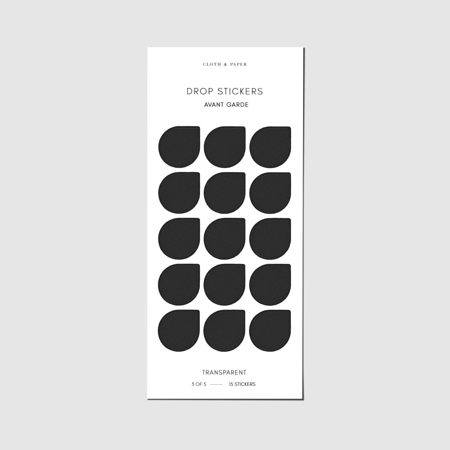 Sticker Set | Transparent | Drops