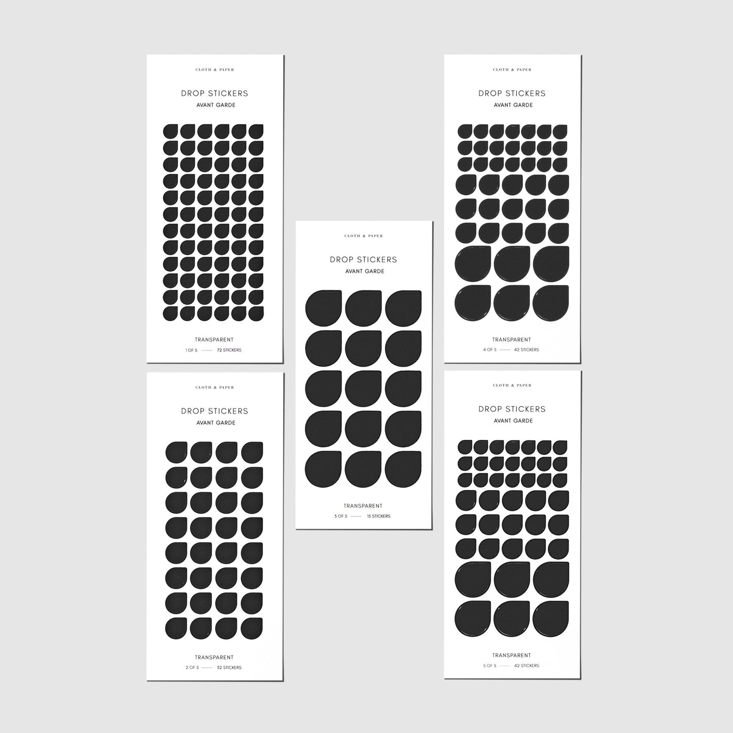 Sticker Set | Transparent | Drops