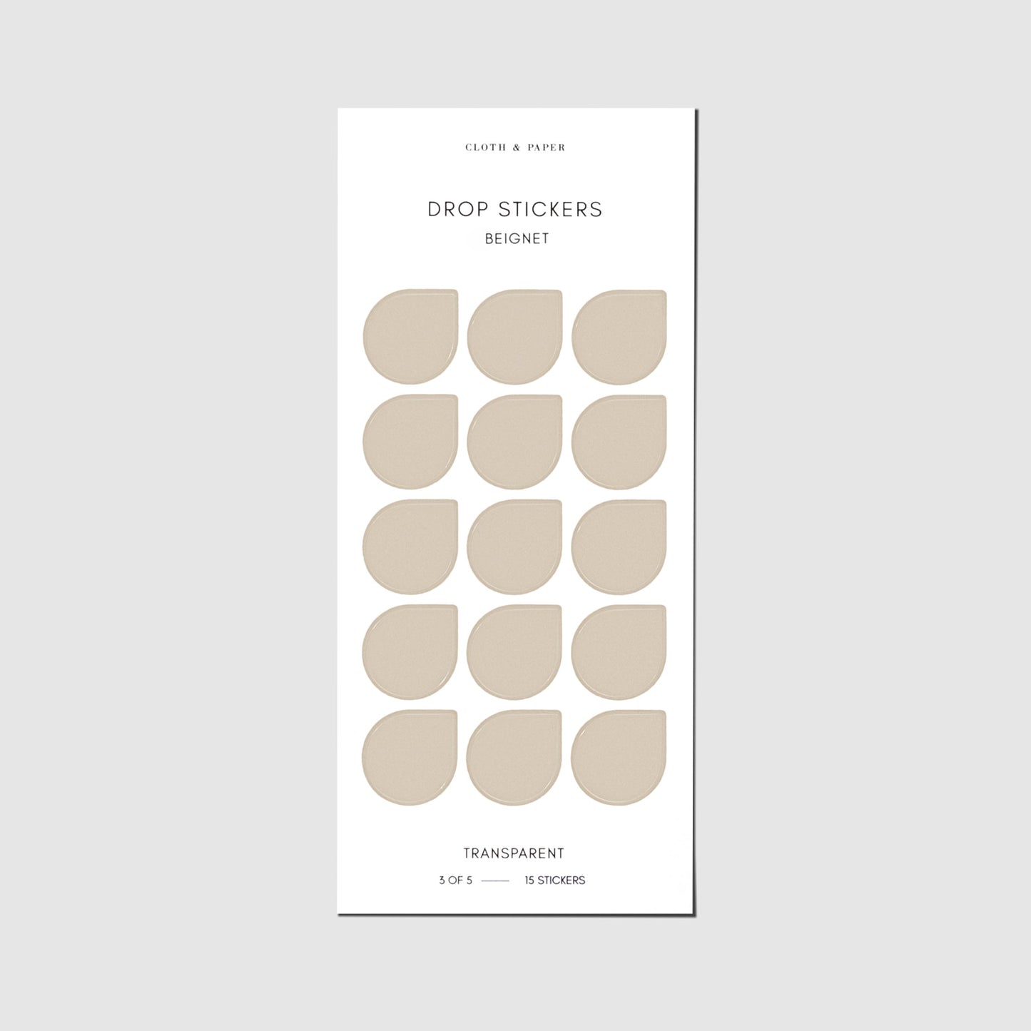 Sticker Set | Transparent | Drops