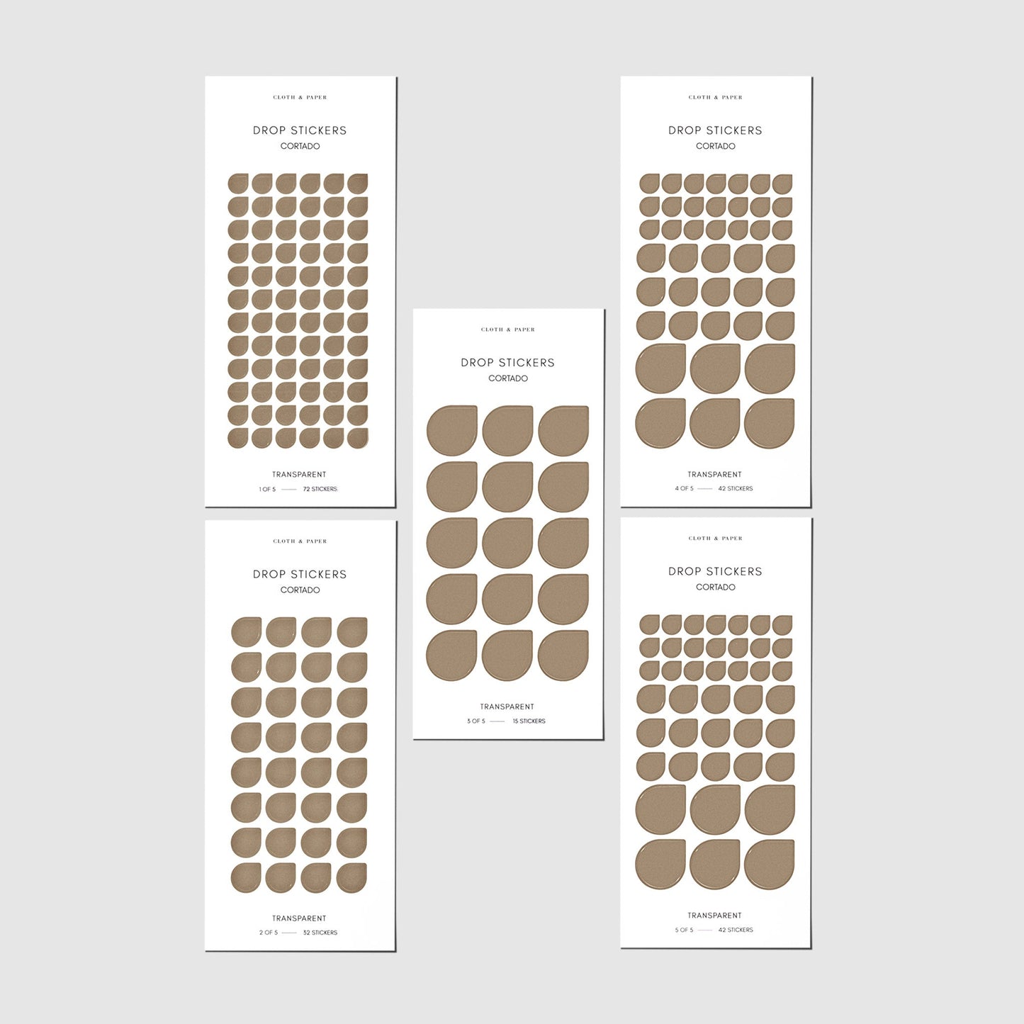 Sticker Set | Transparent | Drops
