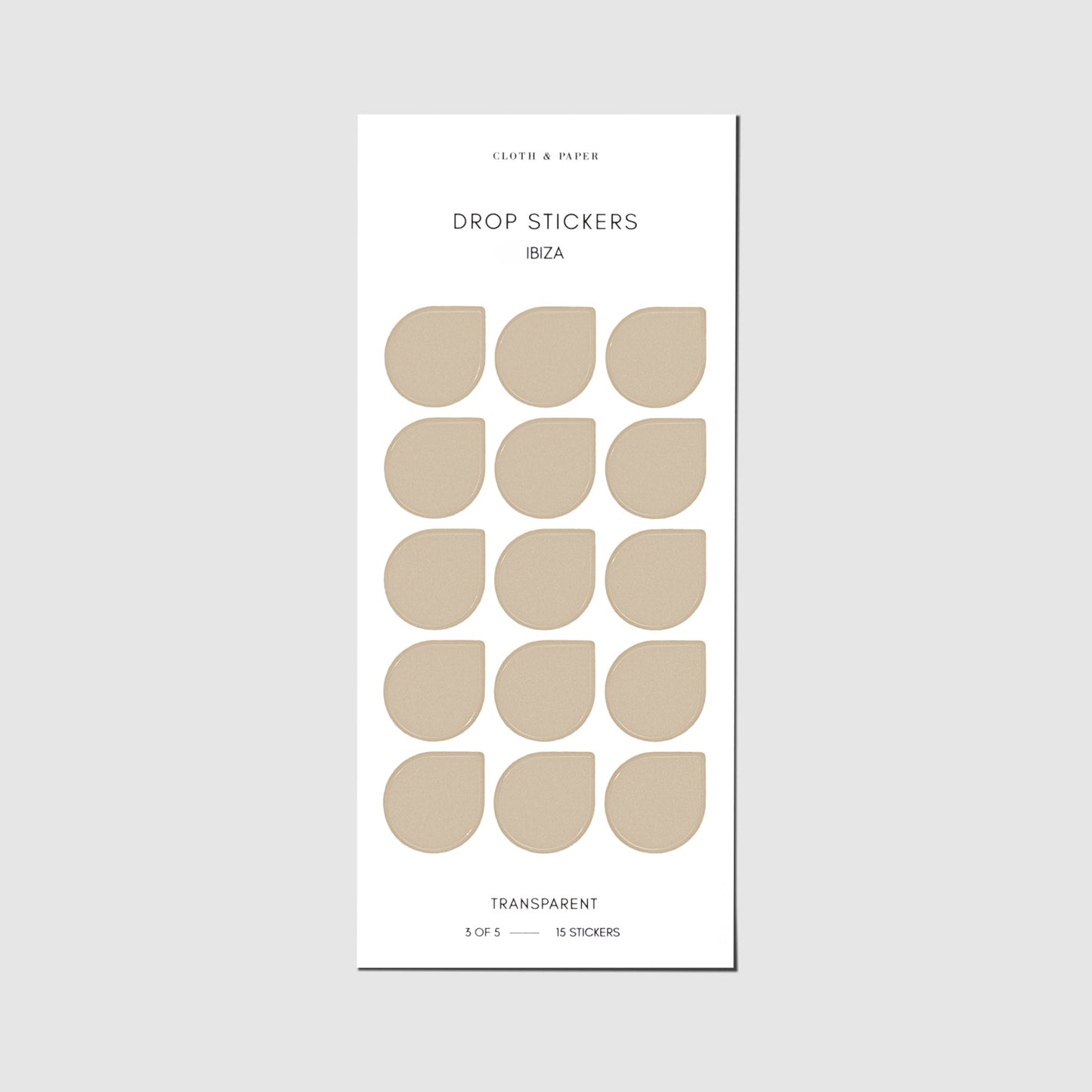 Sticker Set | Transparent | Drops