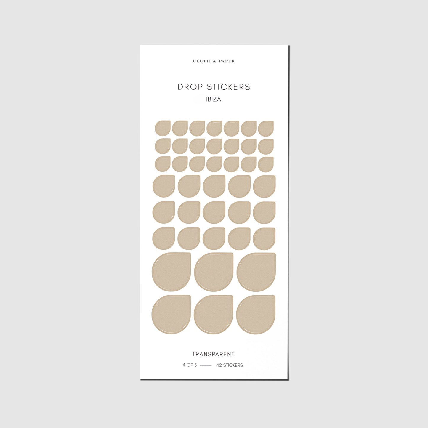Sticker Set | Transparent | Drops