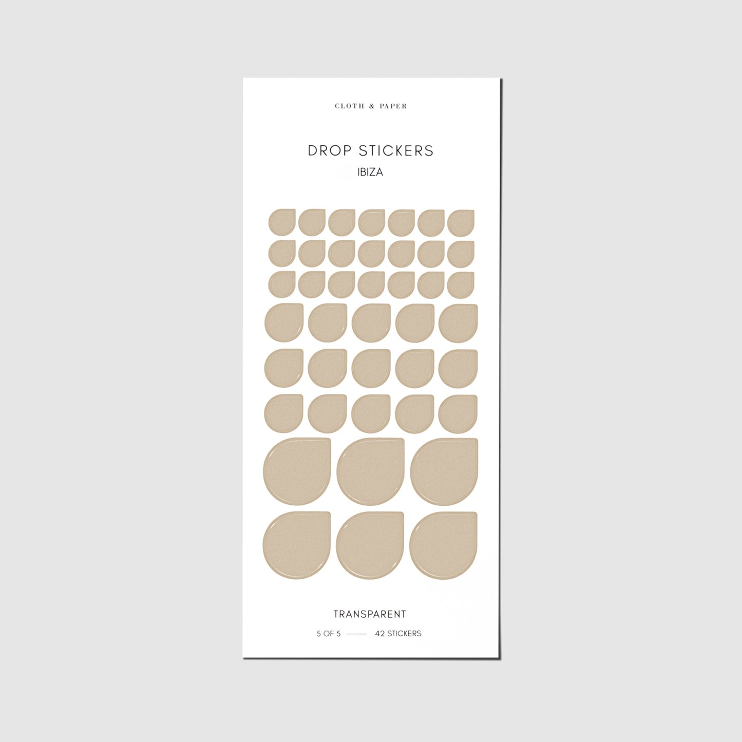 Sticker Set | Transparent | Drops