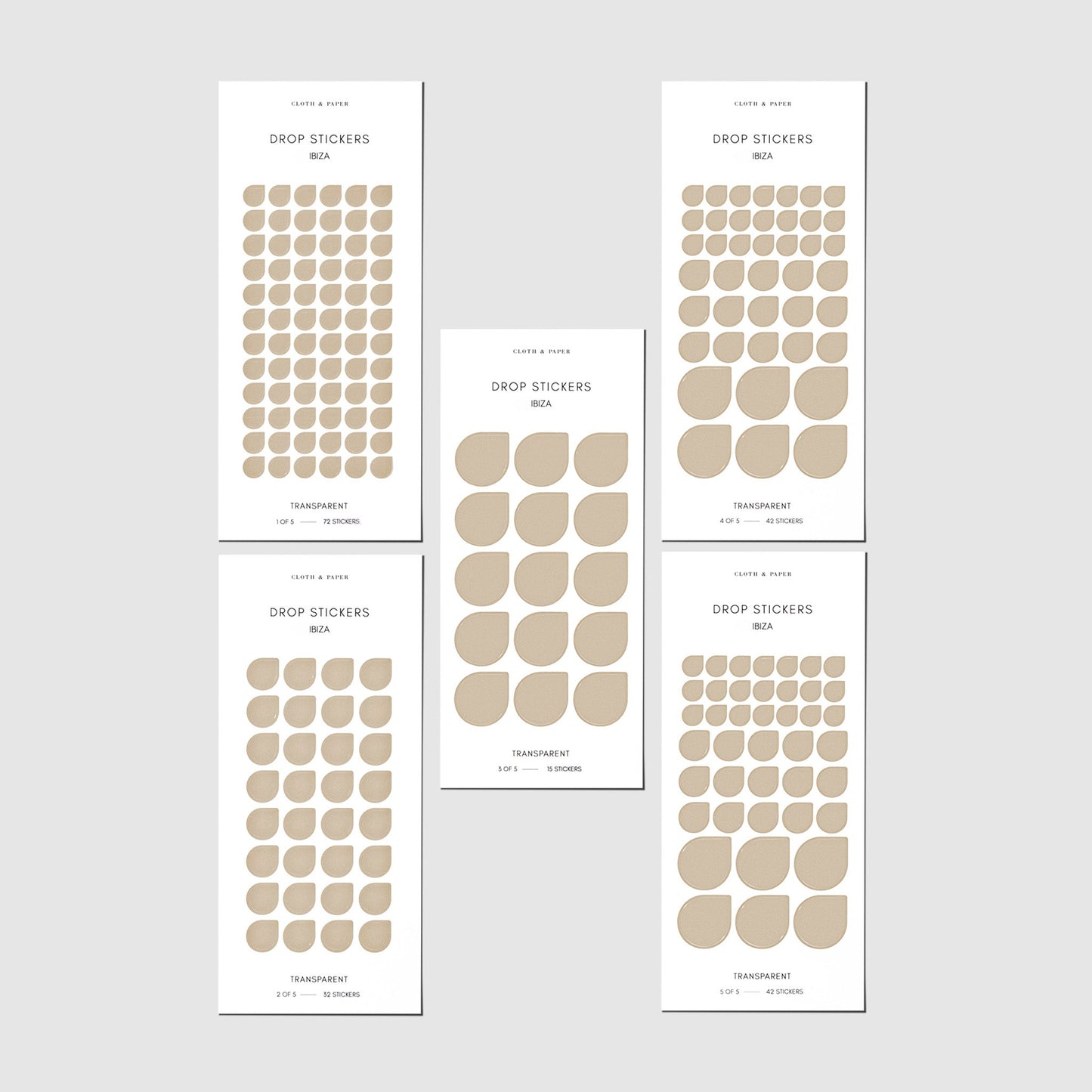 Sticker Set | Transparent | Drops