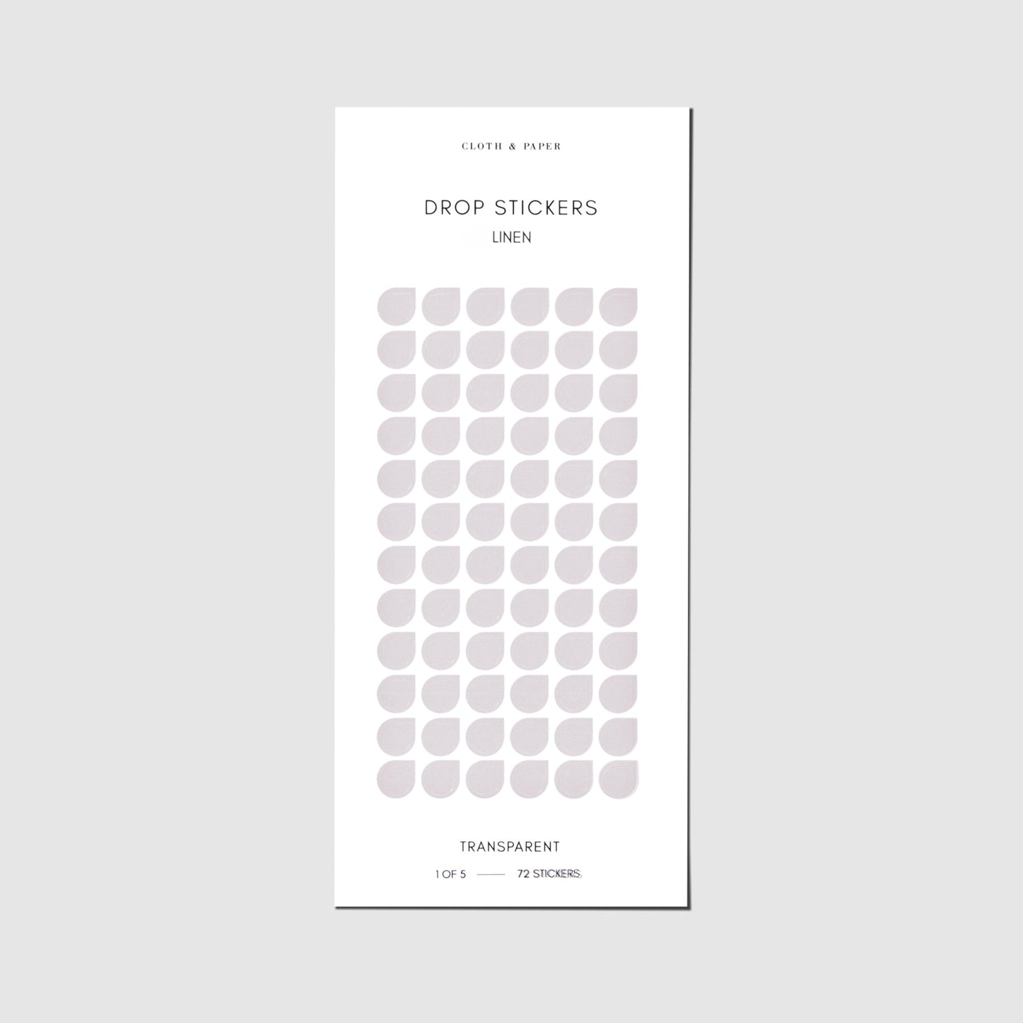 Sticker Set | Transparent | Drops