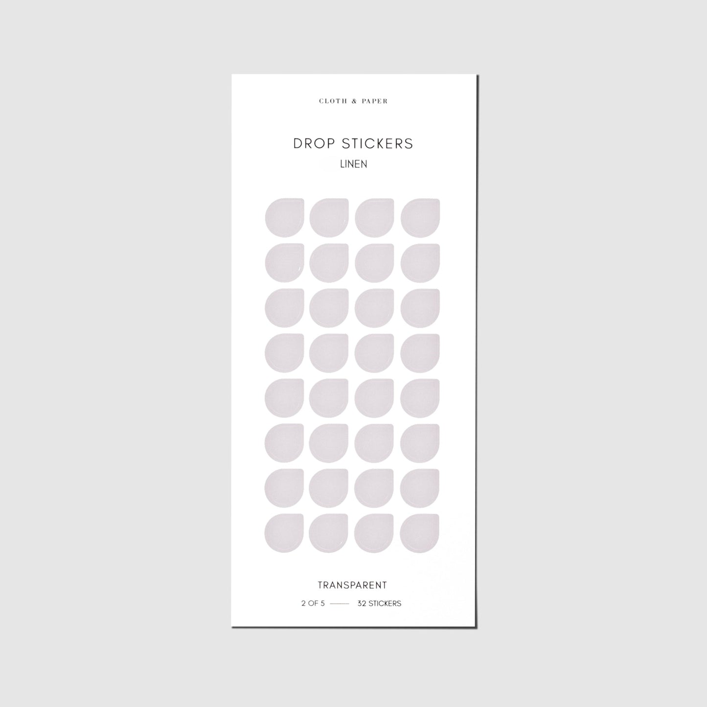 Sticker Set | Transparent | Drops