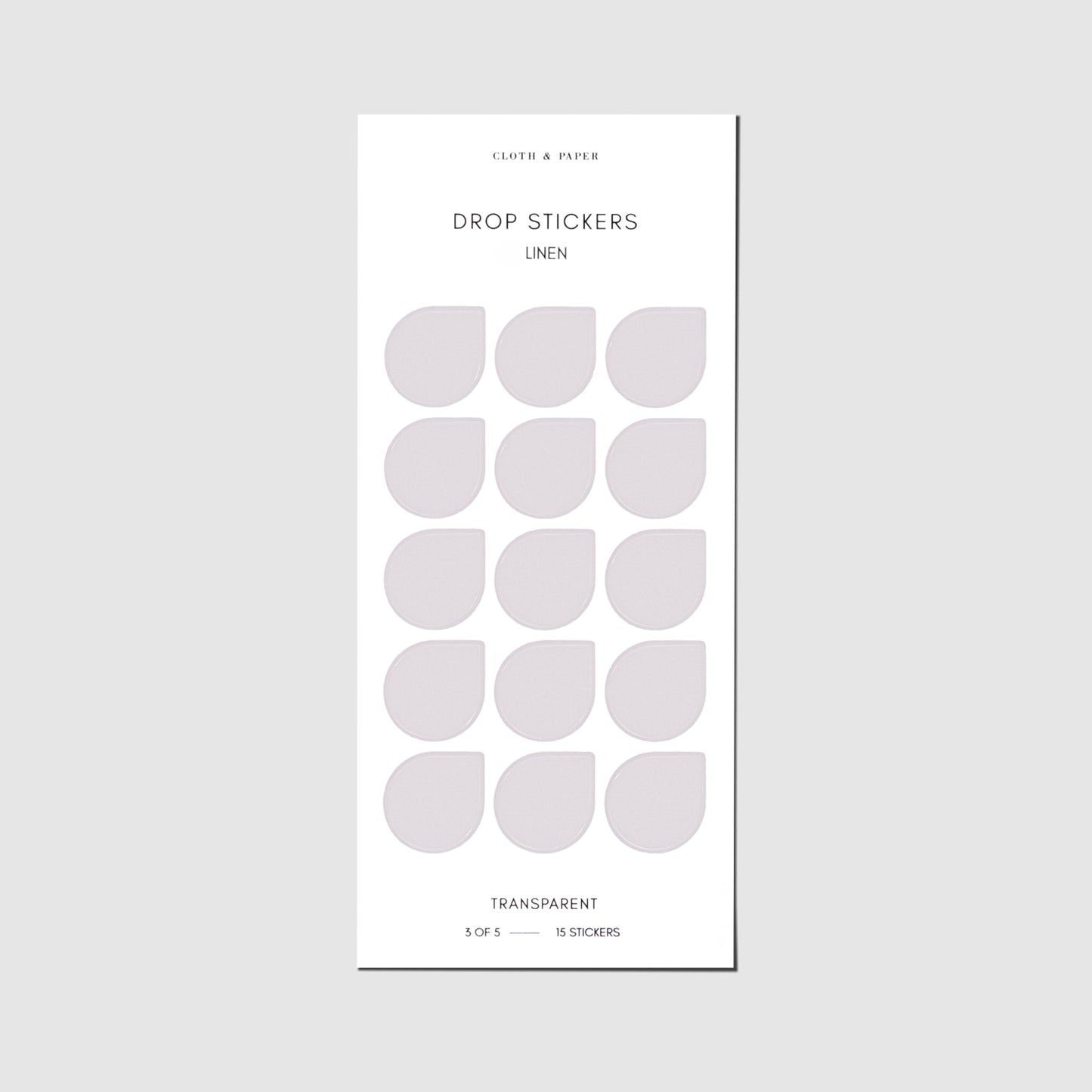 Sticker Set | Transparent | Drops