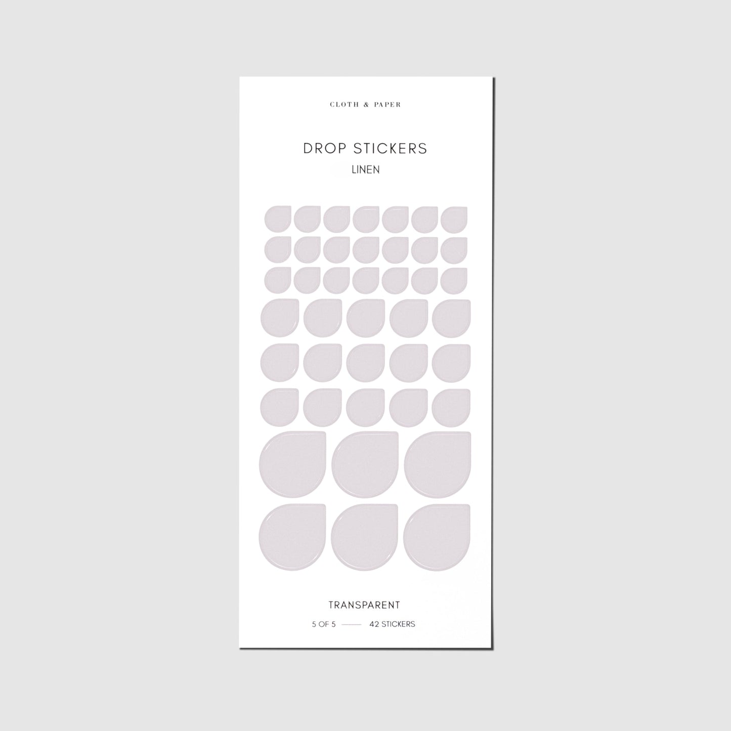 Sticker Set | Transparent | Drops