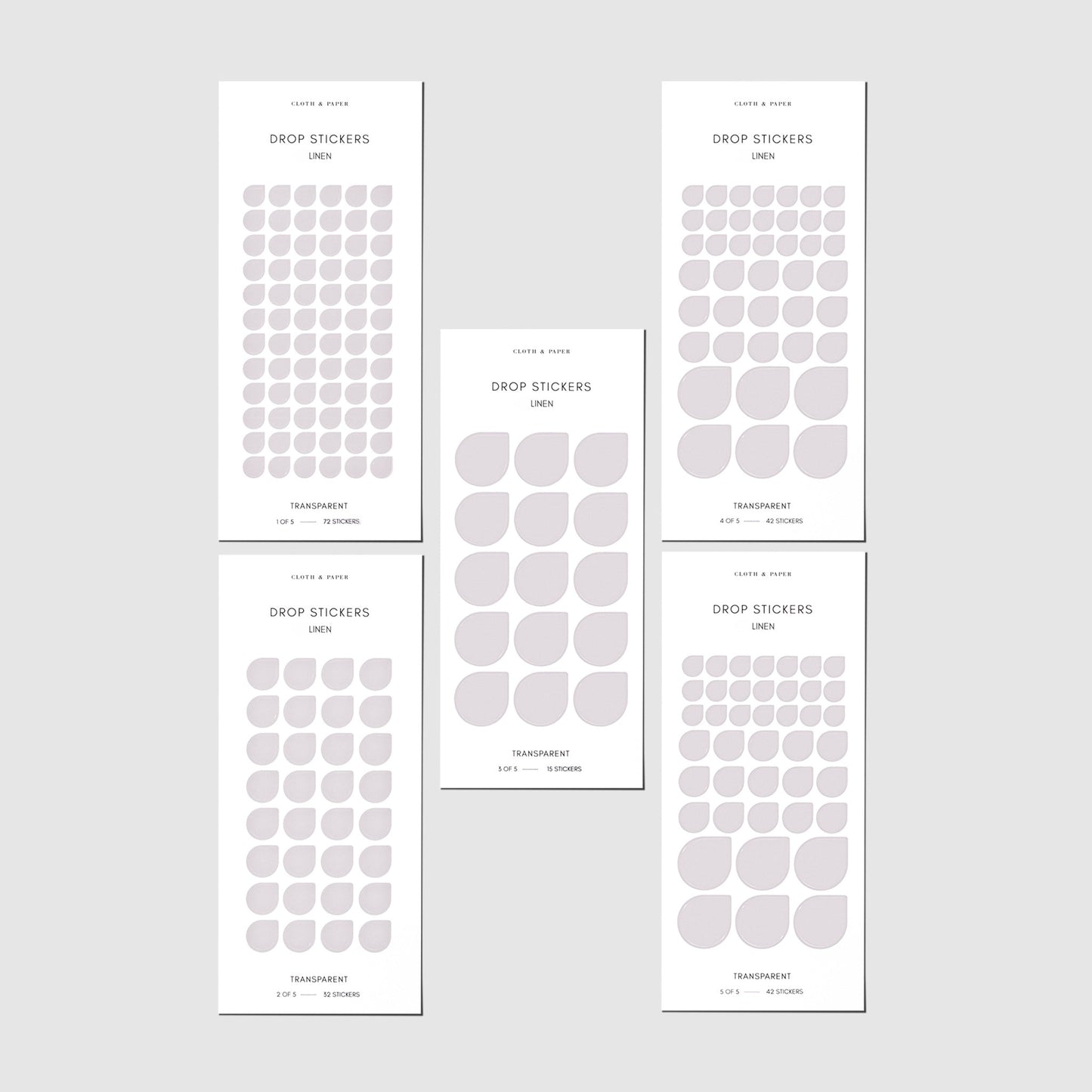 Sticker Set | Transparent | Drops