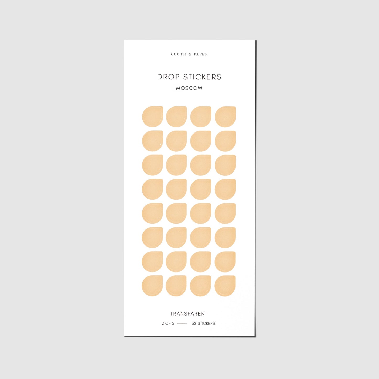 Sticker Set | Transparent | Drops