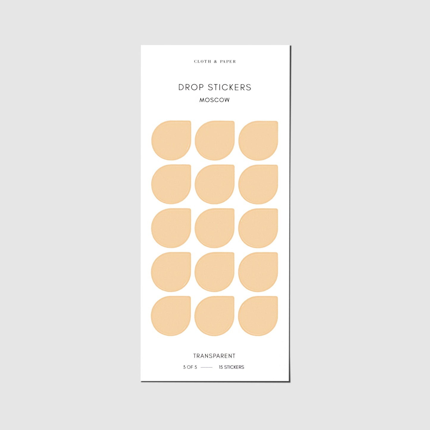 Sticker Set | Transparent | Drops