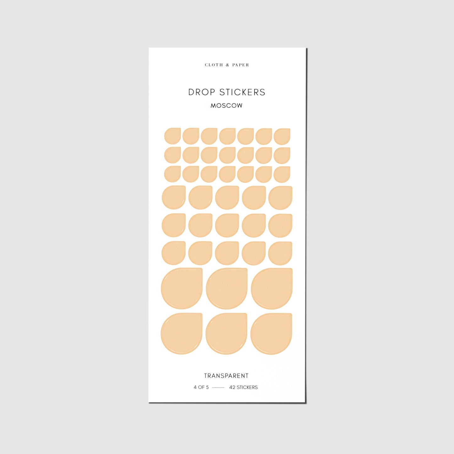 Sticker Set | Transparent | Drops