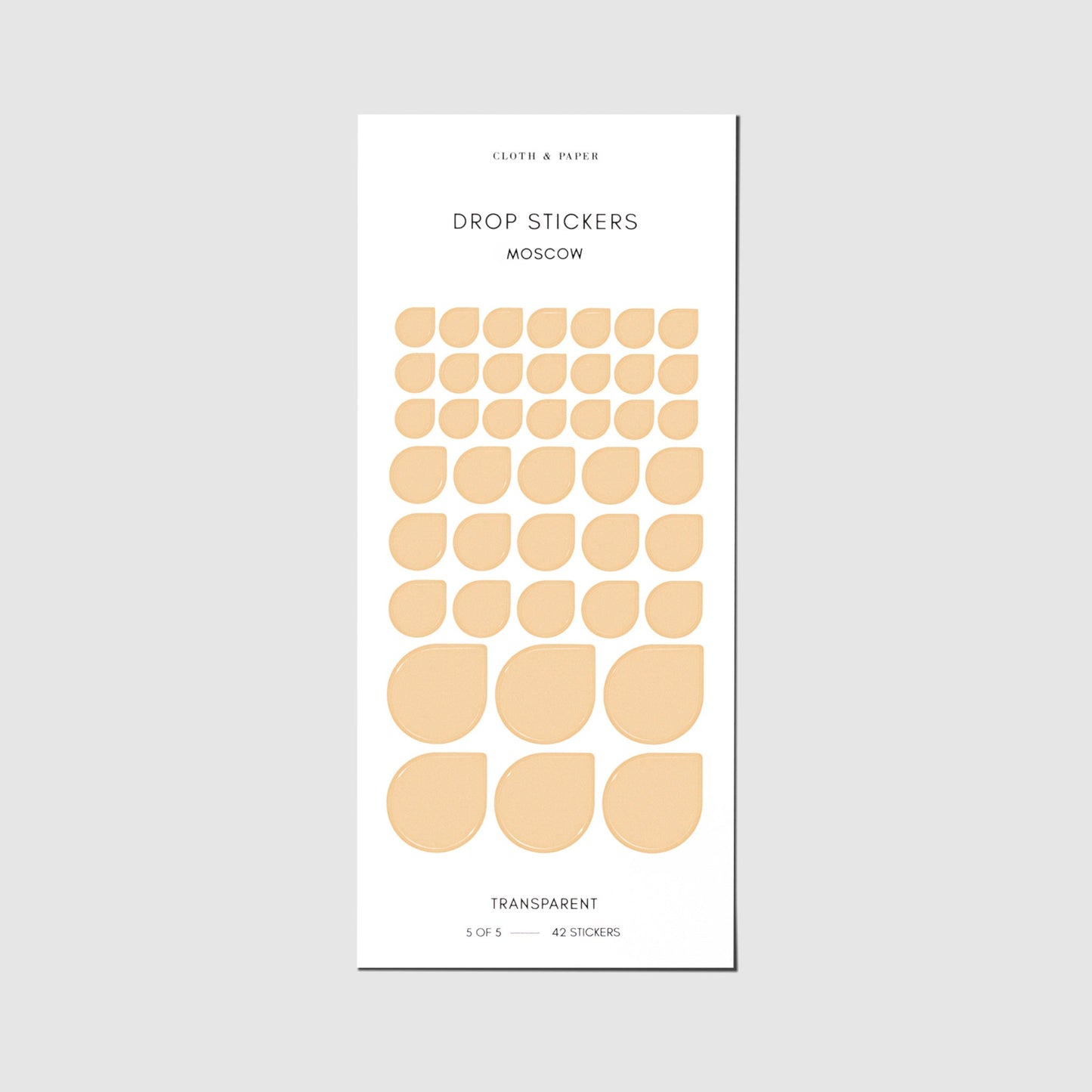 Sticker Set | Transparent | Drops