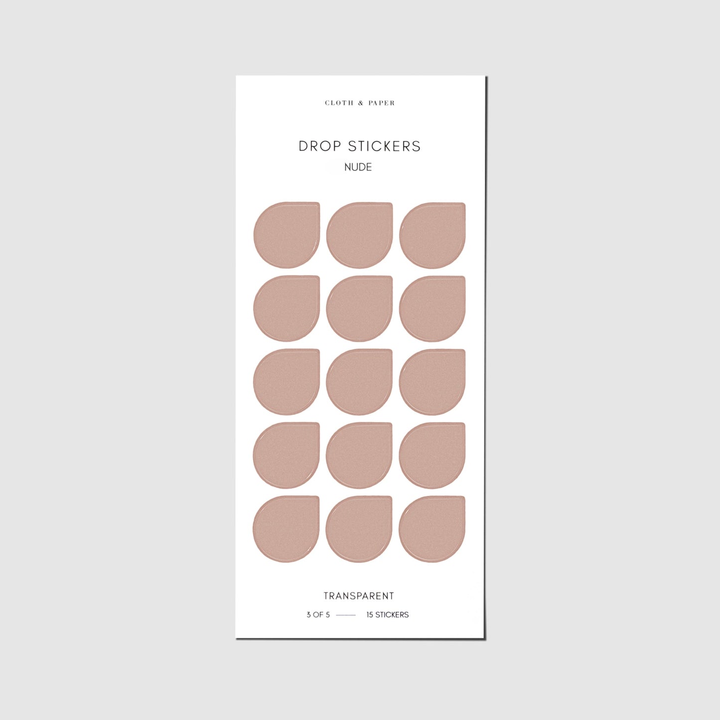 Sticker Set | Transparent | Drops