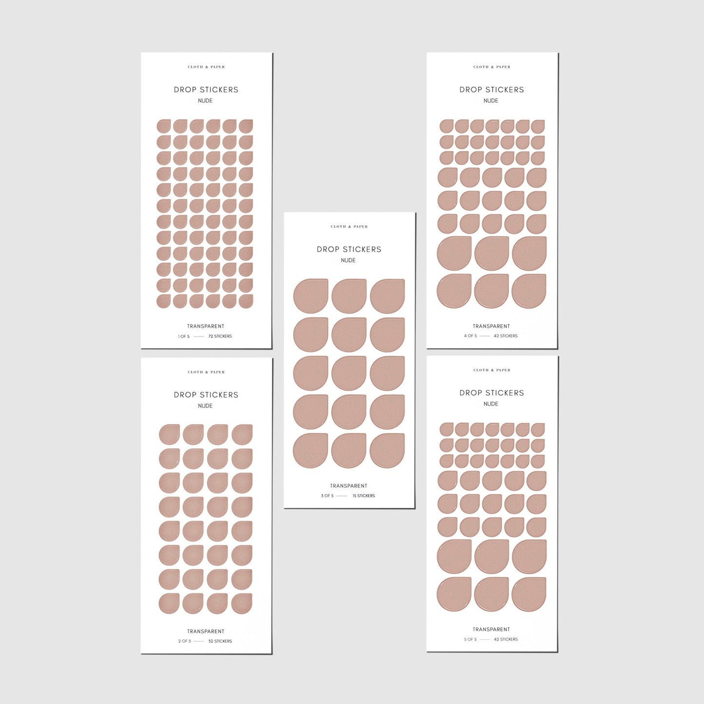Sticker Set | Transparent | Drops