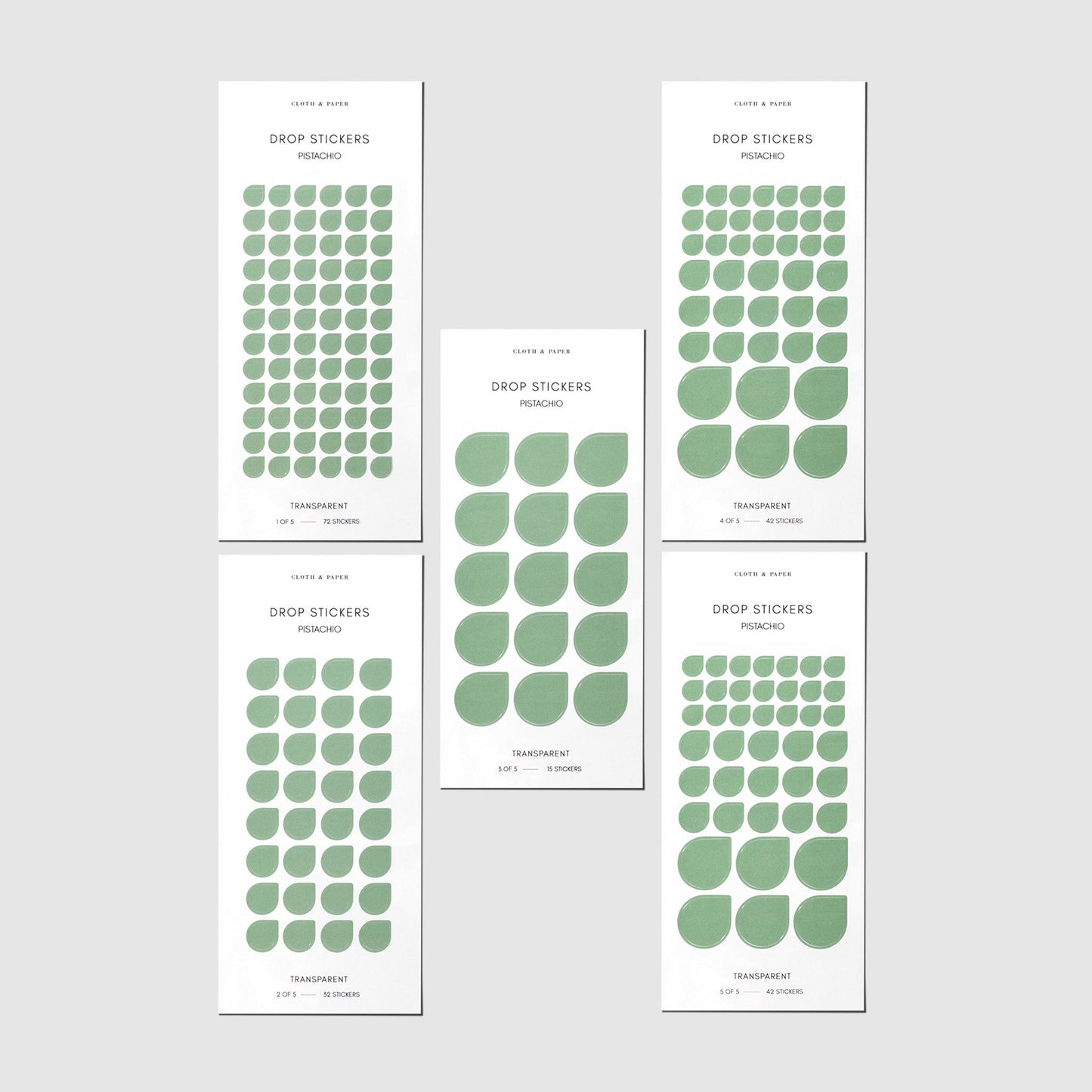 Sticker Set | Transparent | Drops