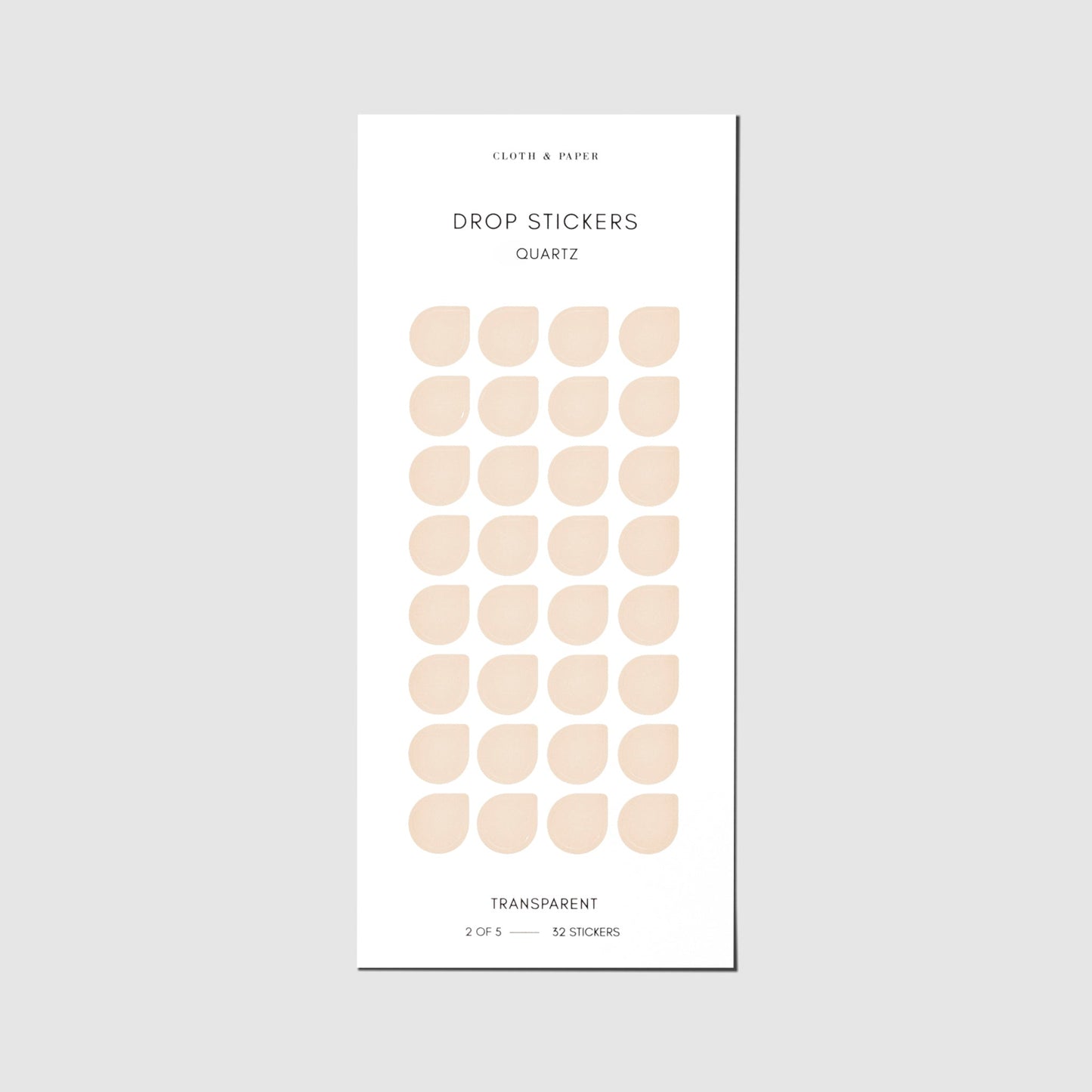 Sticker Set | Transparent | Drops