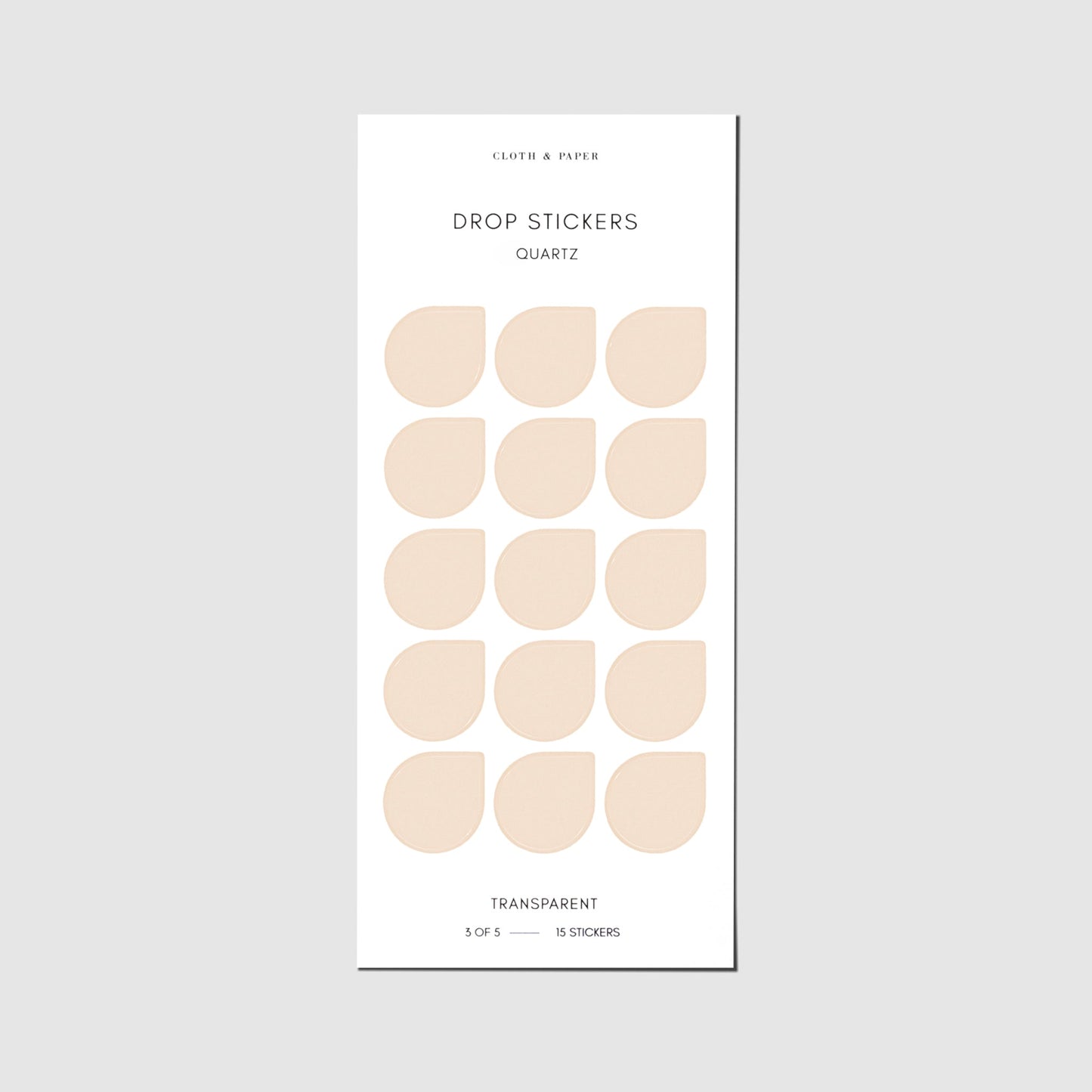 Sticker Set | Transparent | Drops