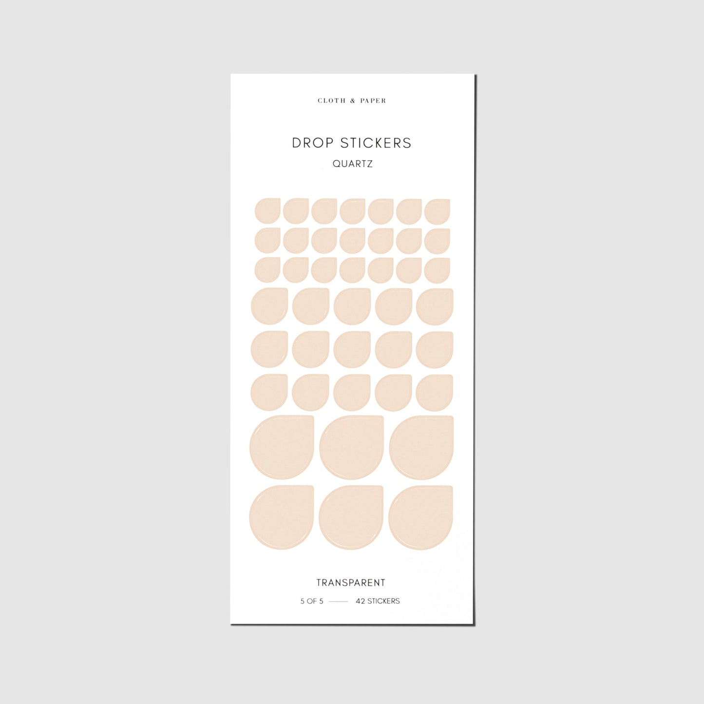Sticker Set | Transparent | Drops