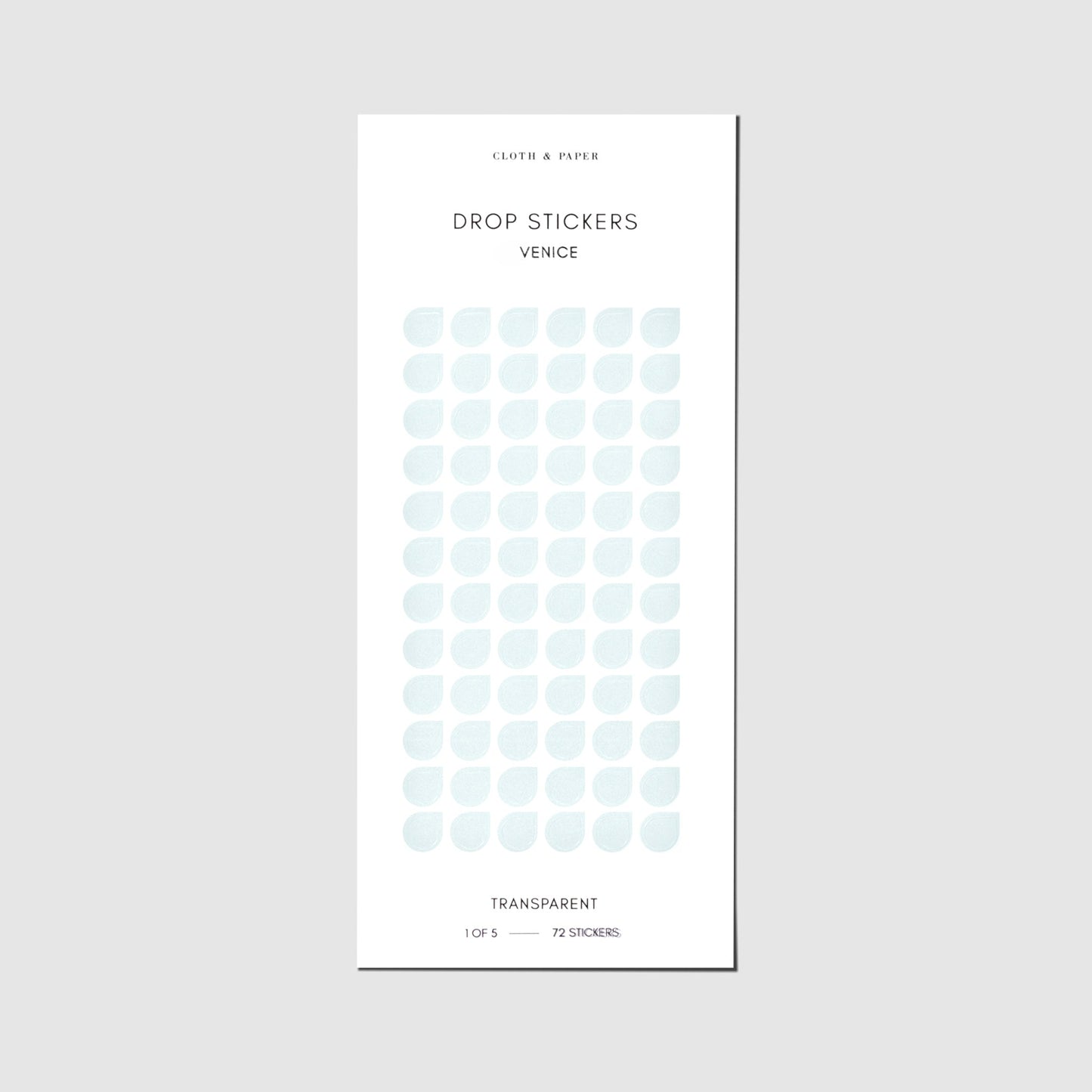 Sticker Set | Transparent | Drops