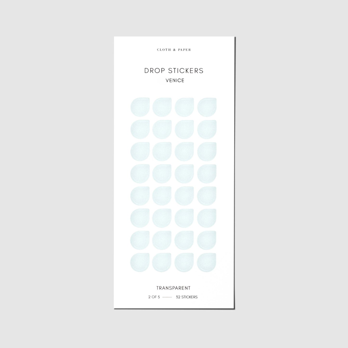 Sticker Set | Transparent | Drops
