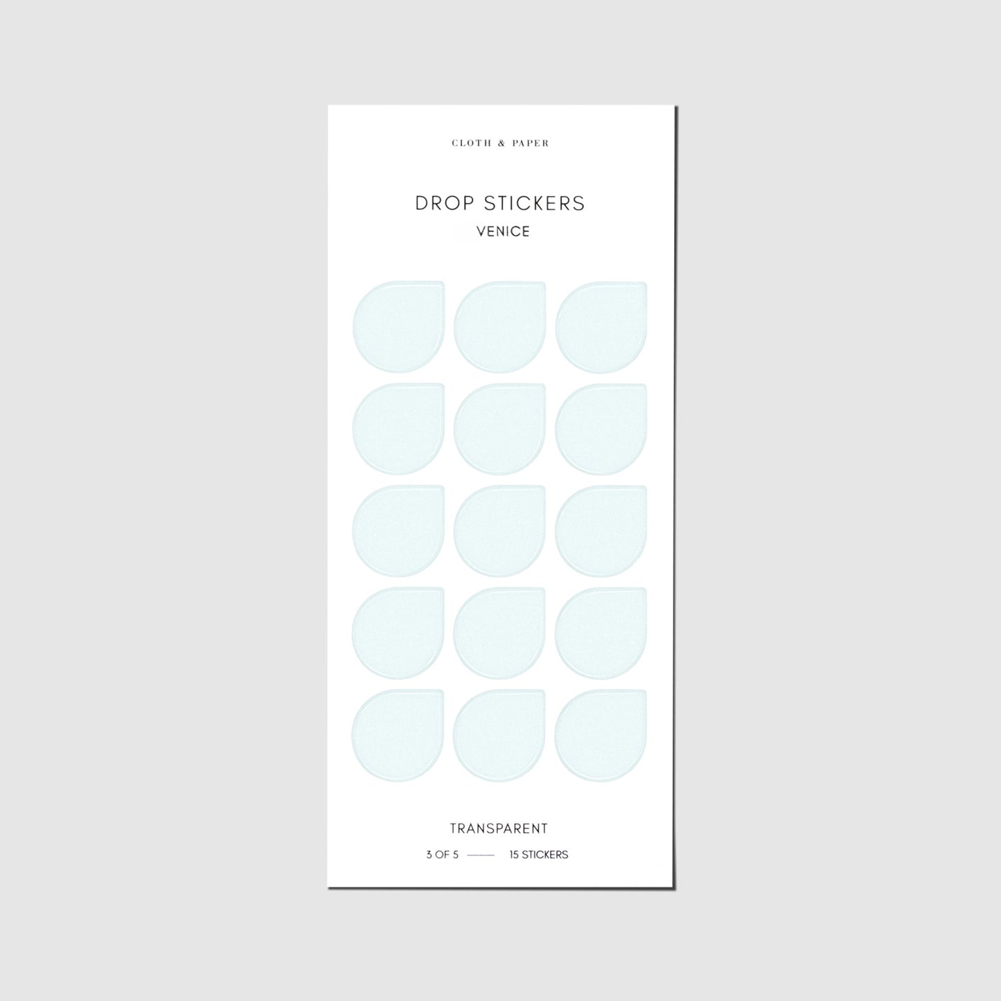 Sticker Set | Transparent | Drops