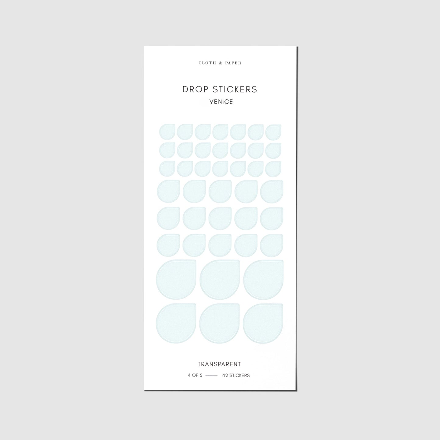 Sticker Set | Transparent | Drops