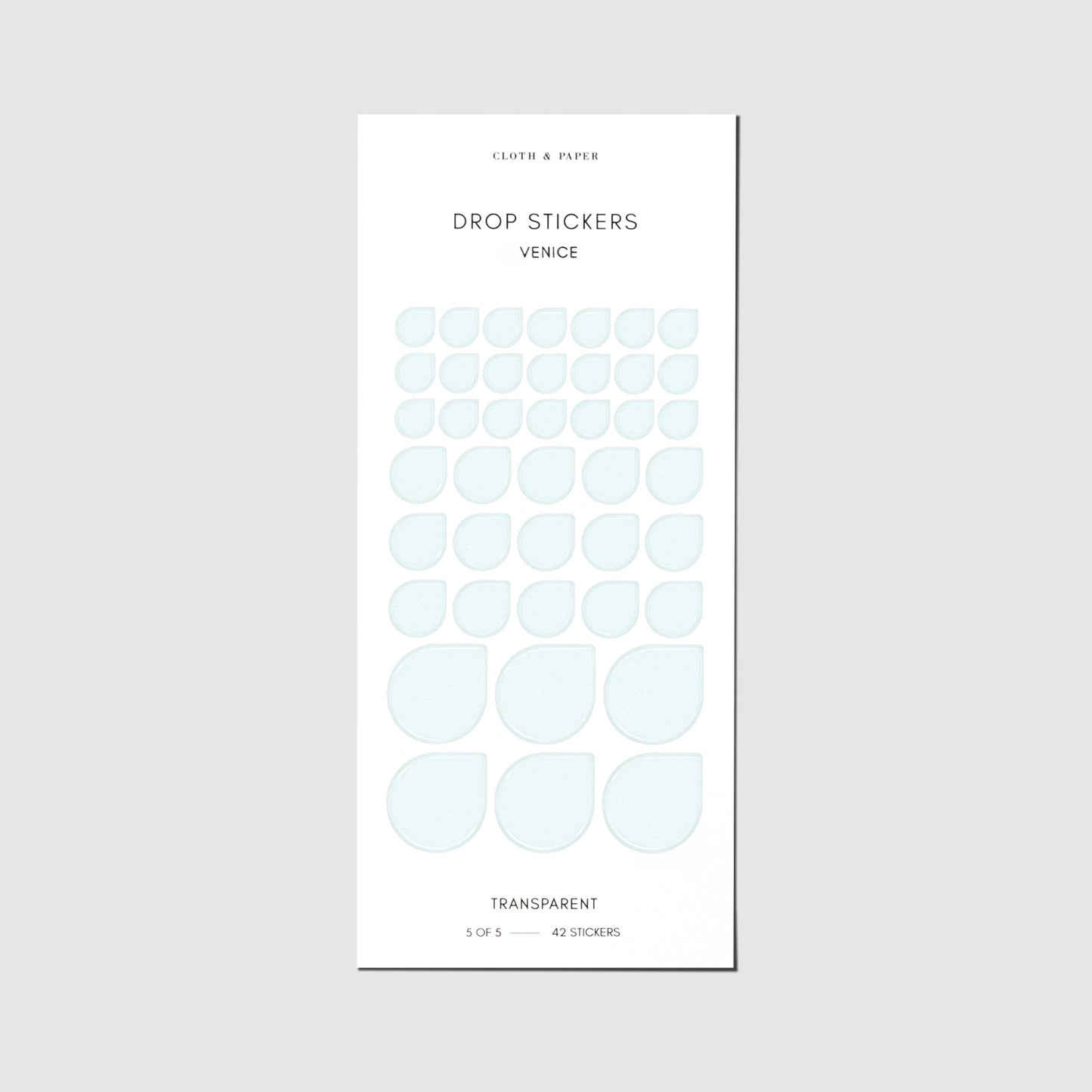 Sticker Set | Transparent | Drops