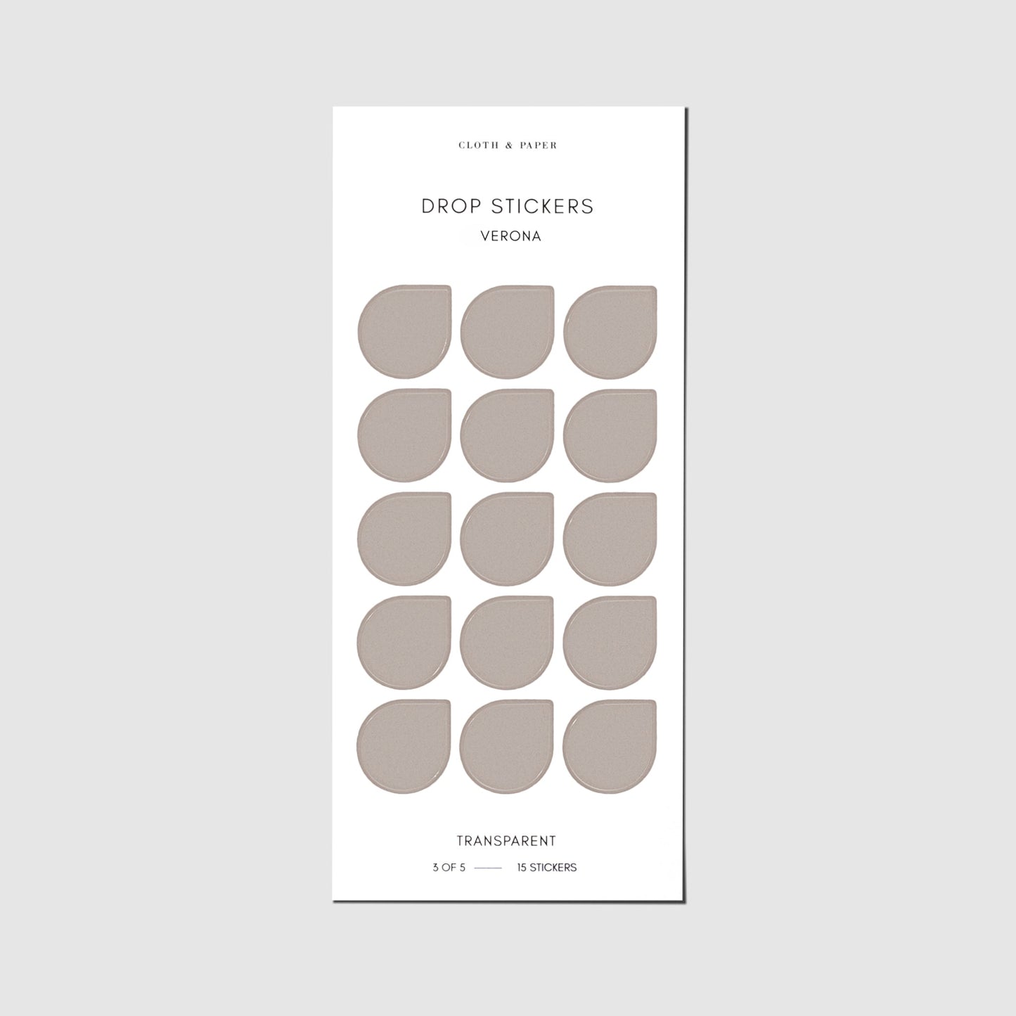 Sticker Set | Transparent | Drops