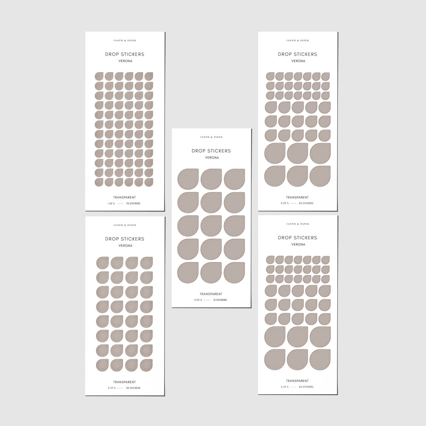 Sticker Set | Transparent | Drops
