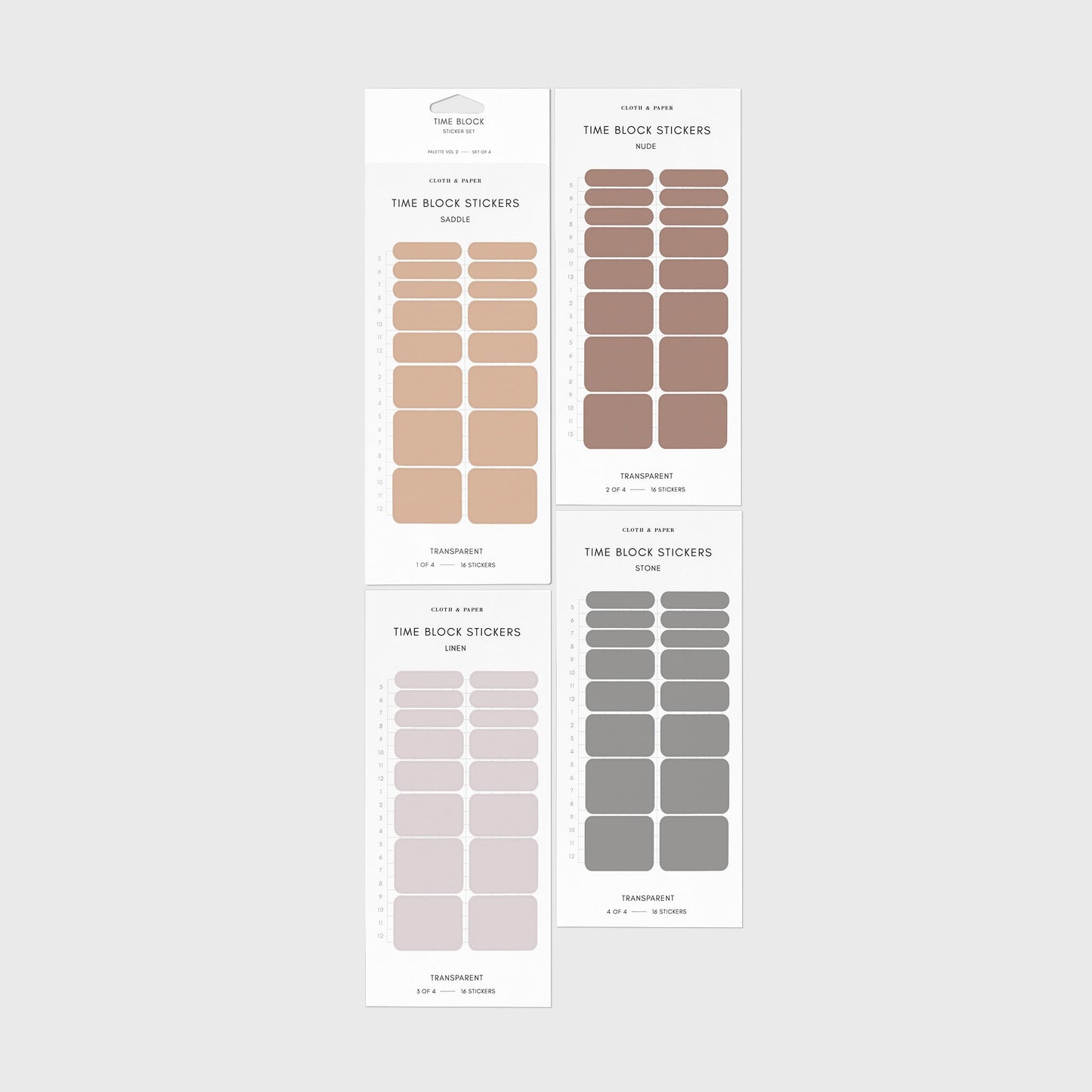 Time Block Sticker Set