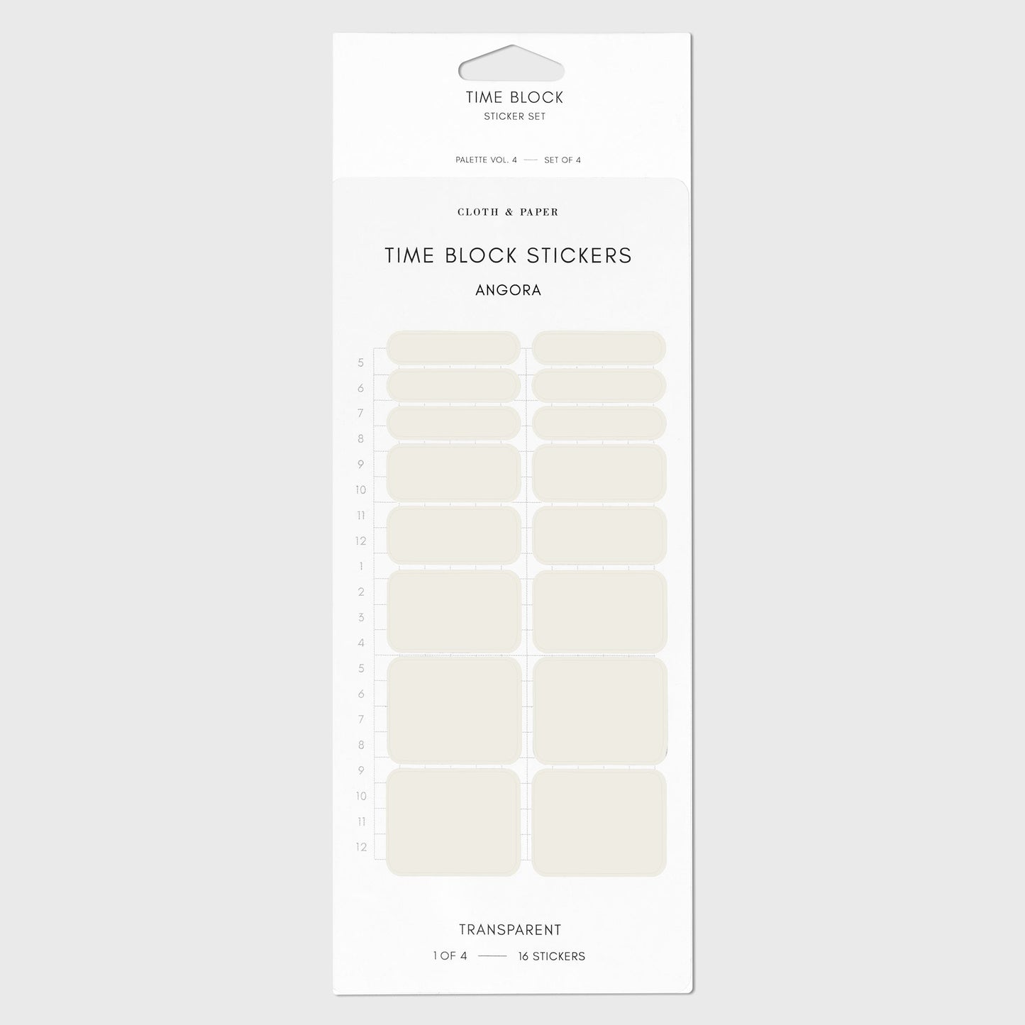 Time Block Sticker Set
