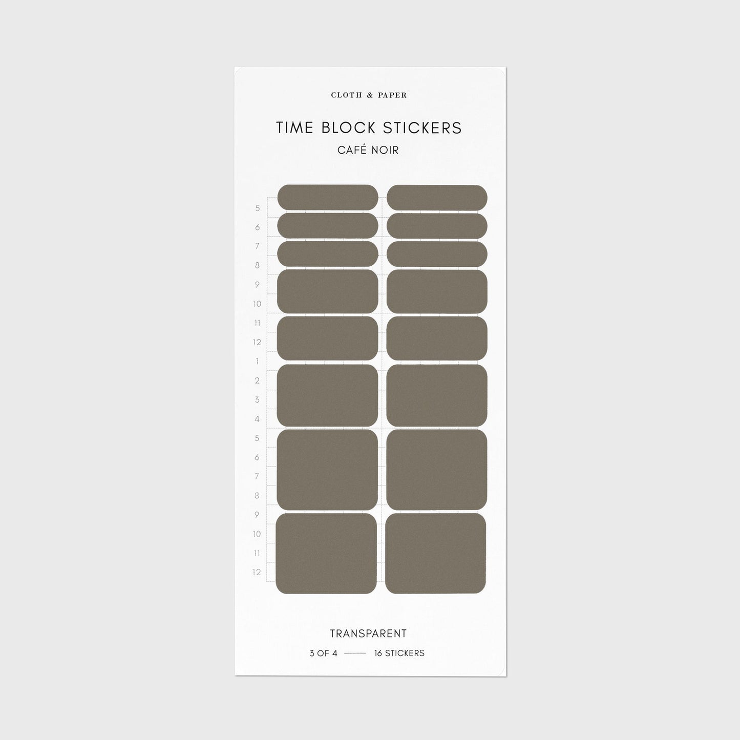 Time Block Sticker Set