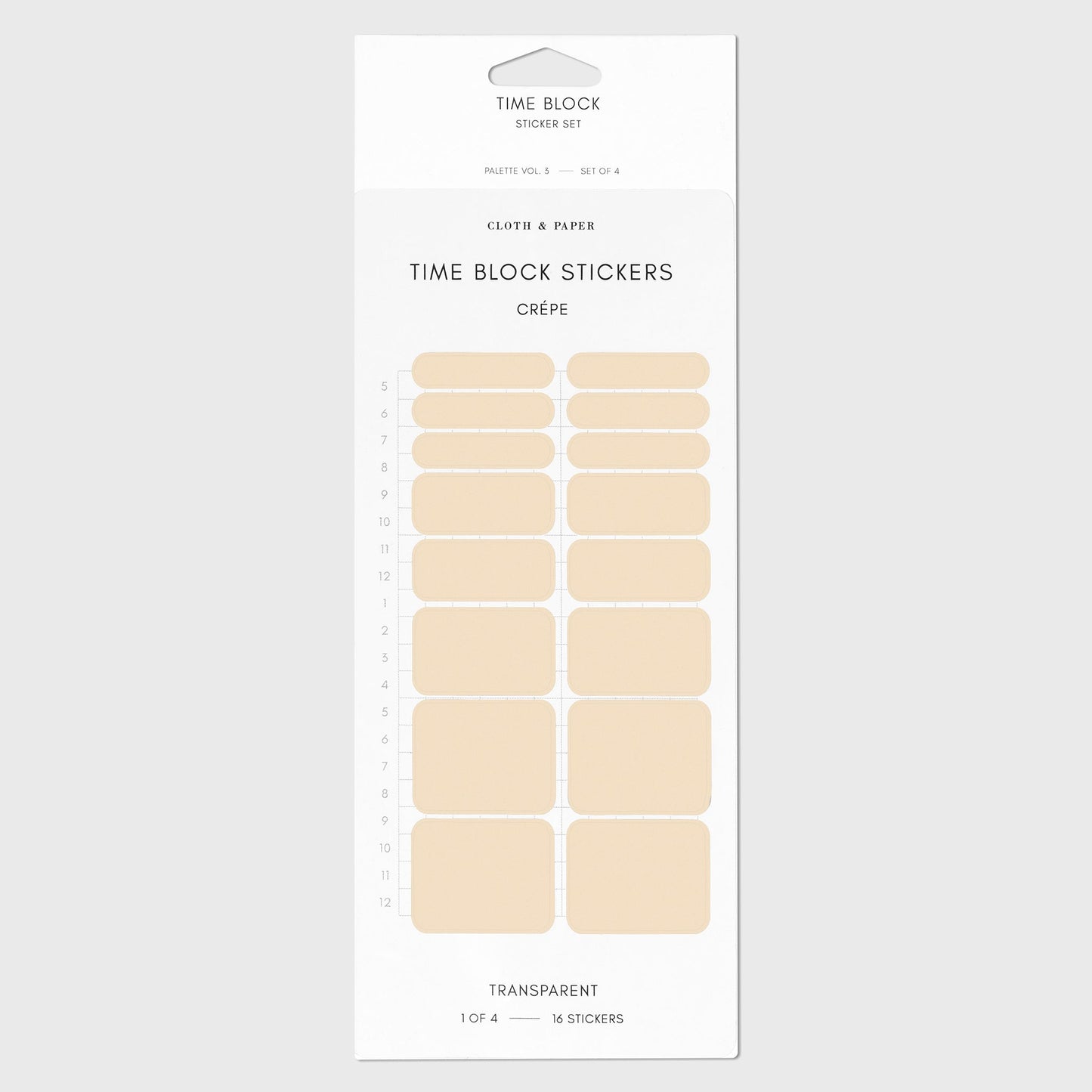 Time Block Sticker Set