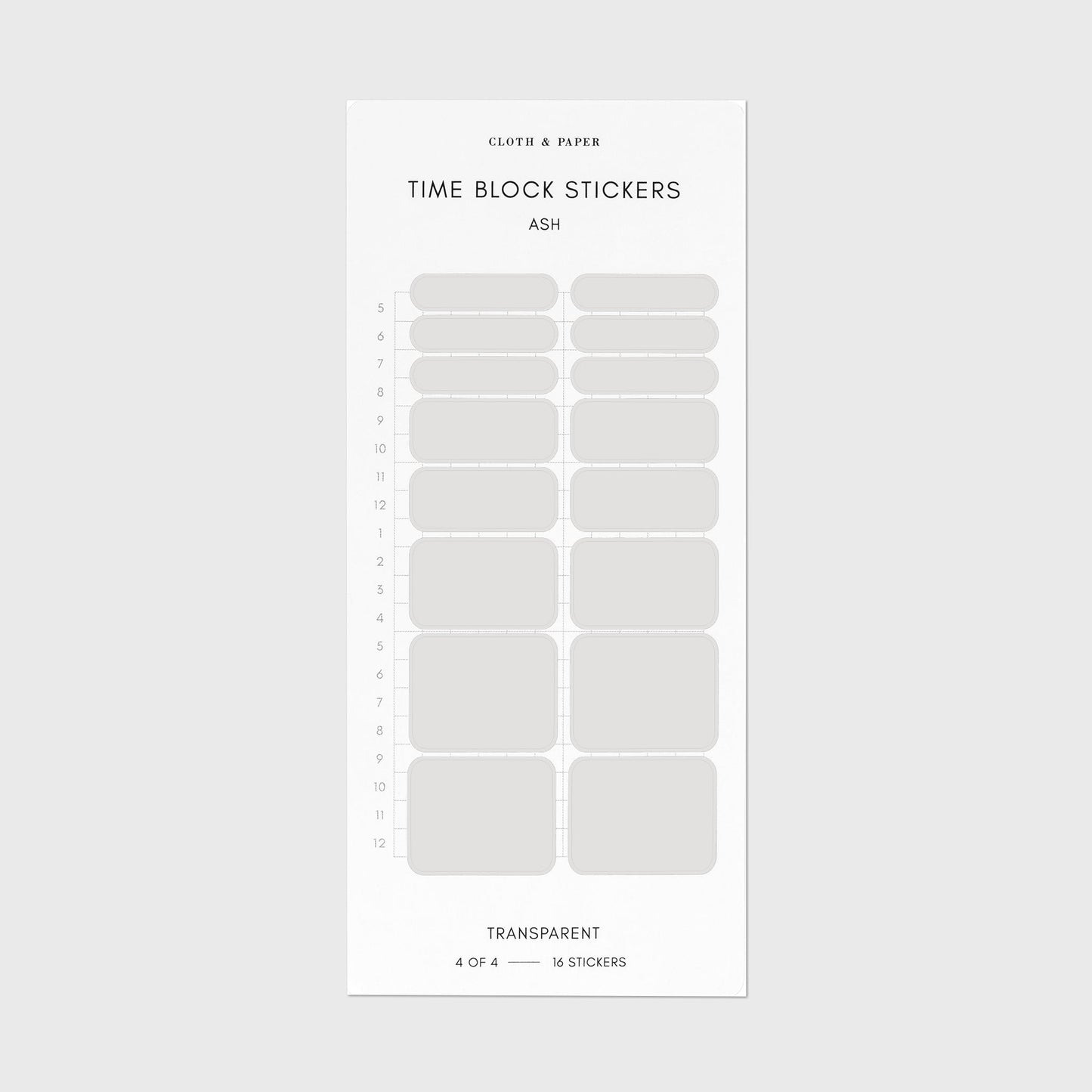 Time Block Sticker Set