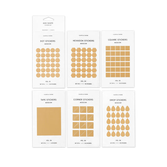 Mini Shape Sticker Set | Transparent