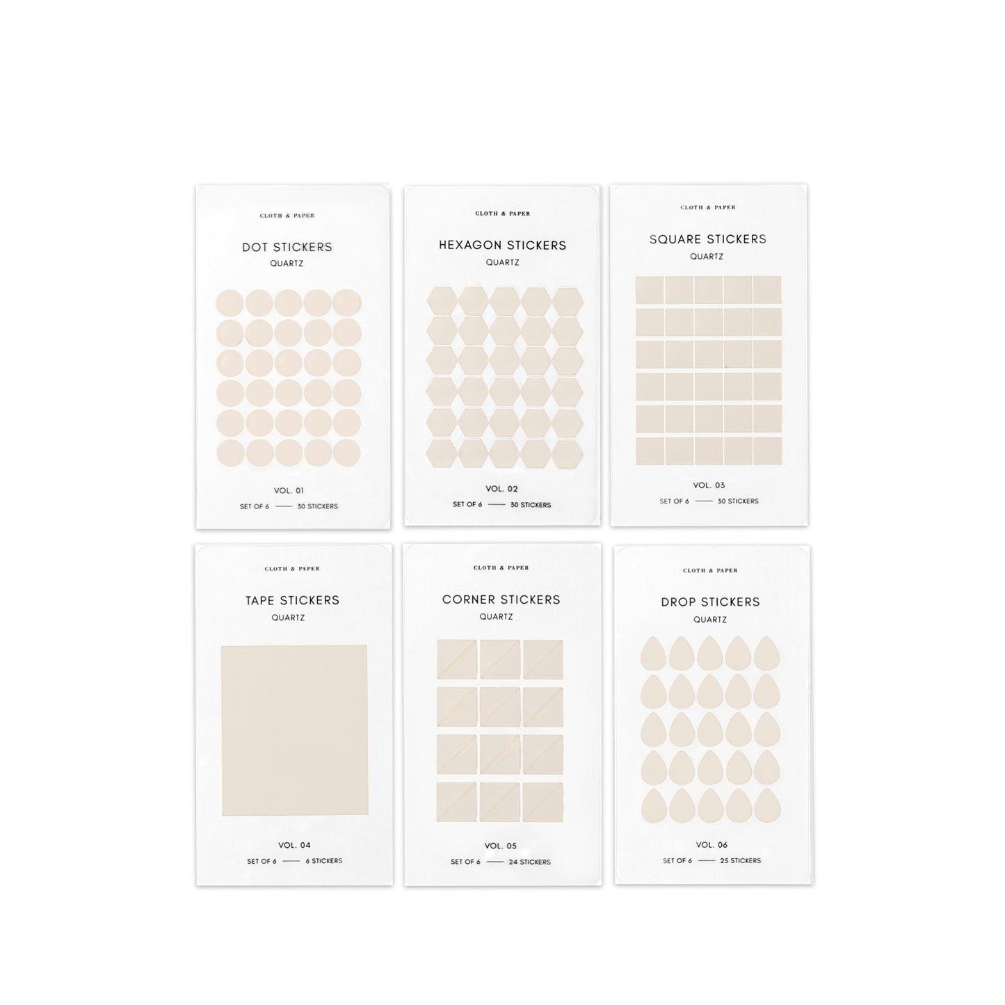 Mini Shape Sticker Set | Transparent