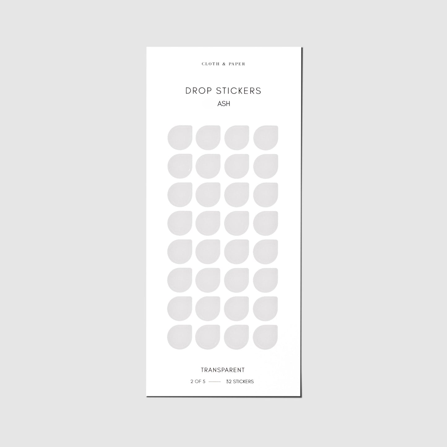 Sticker Set | Transparent | Drops