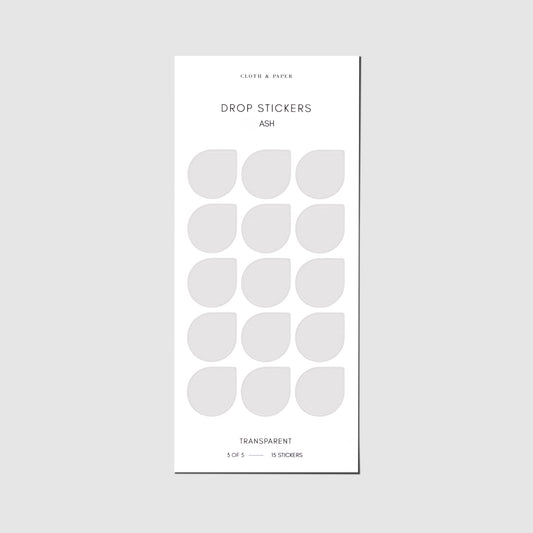 Sticker Set | Transparent | Drops